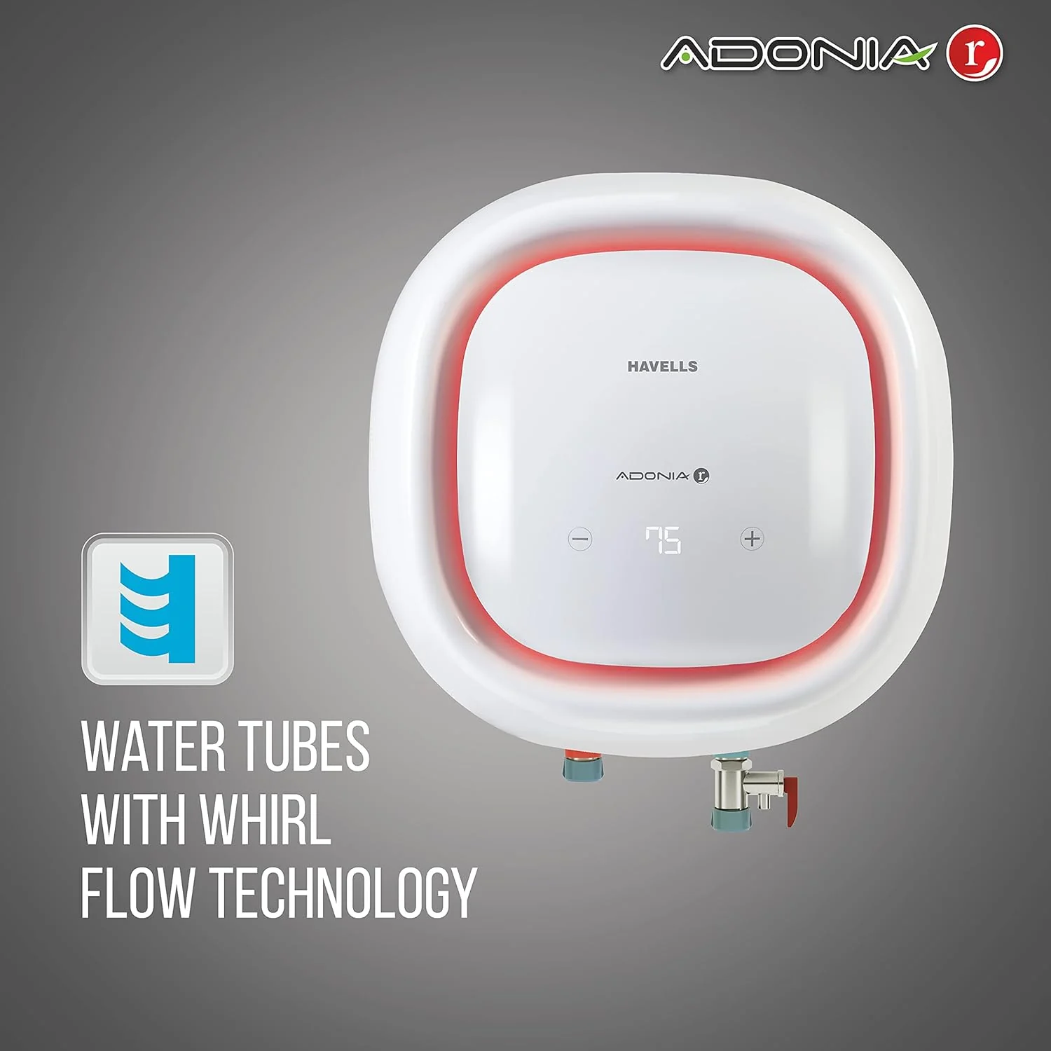 Havells Adonia R 15 Litre Storage Water Heater(Geyser)| Temp. Sensing LED Indicator|Digital Display| Remote Control|5 Star|Warranty:7 Year on Tank |With Shock safe Plug| Free Installation&amp; Flexi Pipes - Image 3