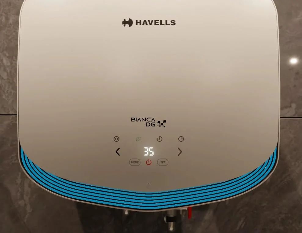 Havells Bianca DG 15L Storage Water Heater, 2000W, 5 Star, Digital Display, Remote Control with Remote 7 Years Tank Warranty (White, 15 Liter) - Image 6