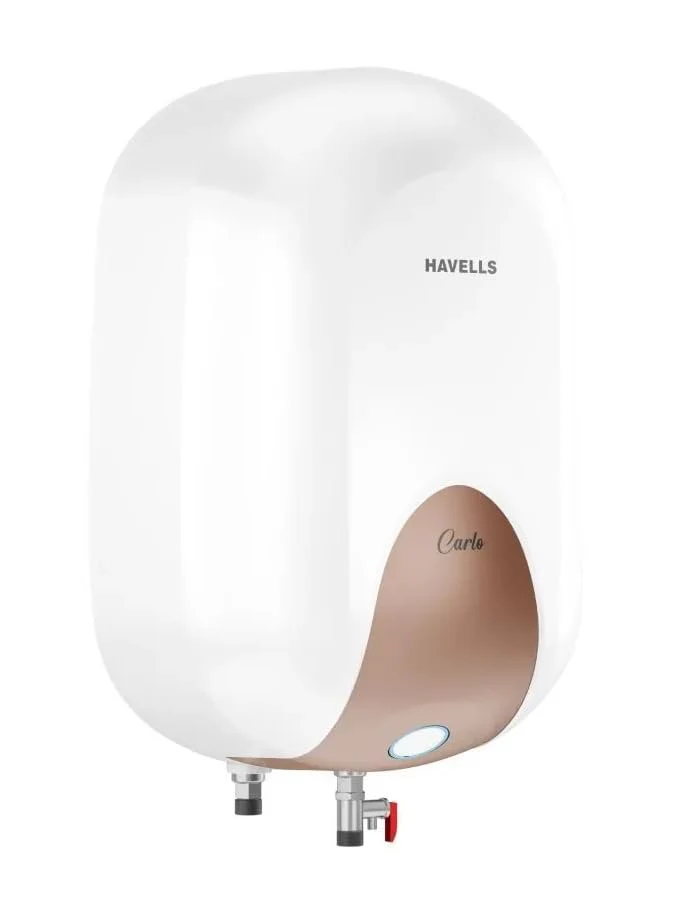 Havells Carlo 25L Premium Geyser | Feroglas Inner Tank, Smart LED Indicator, Dual Safety System | For High-Rise Buildings 7-Year Tank Warranty (White Champagne Gold, 25 Liter) - Image 2