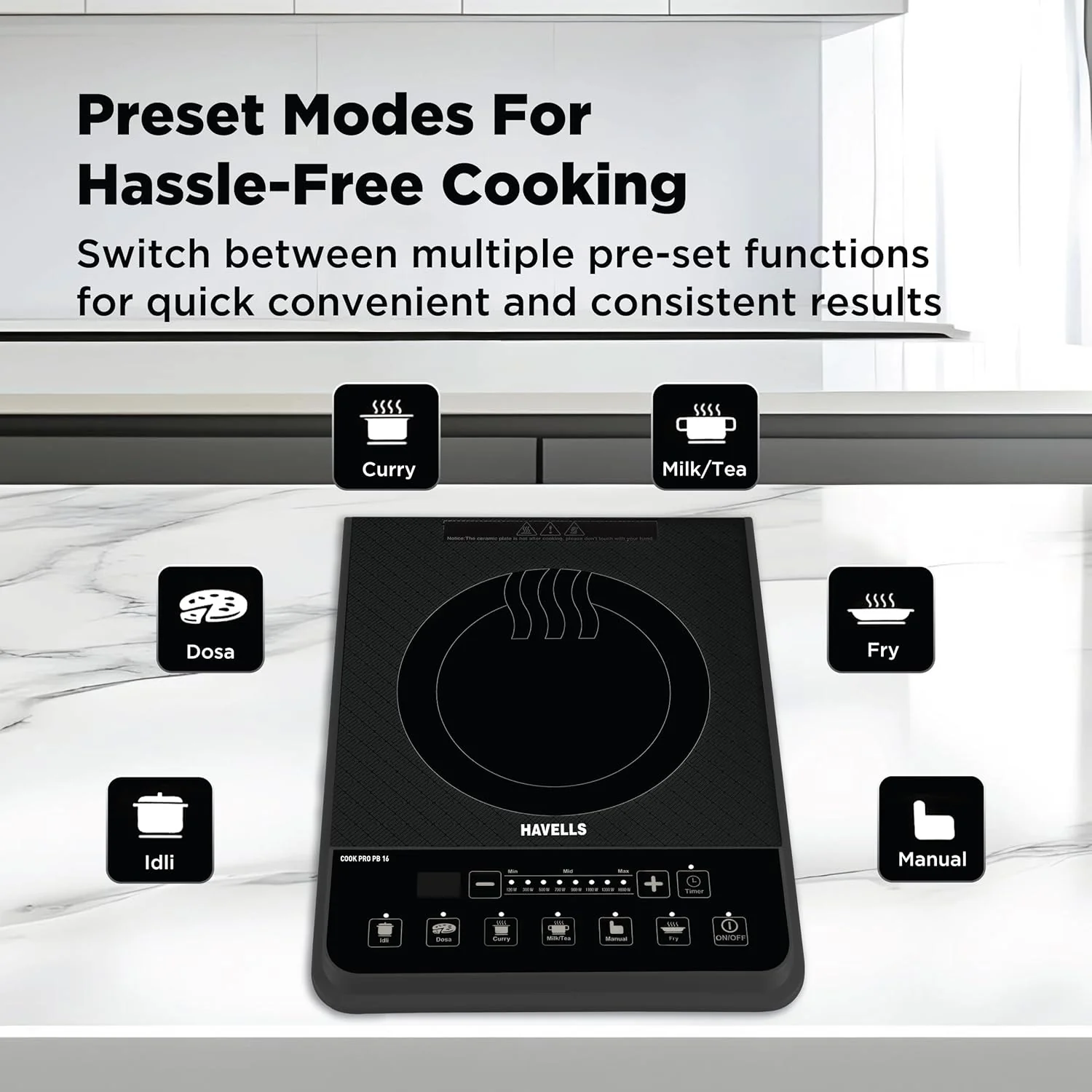 Havells Cook Pro PB 16 Induction Cooktop| Black - Image 2