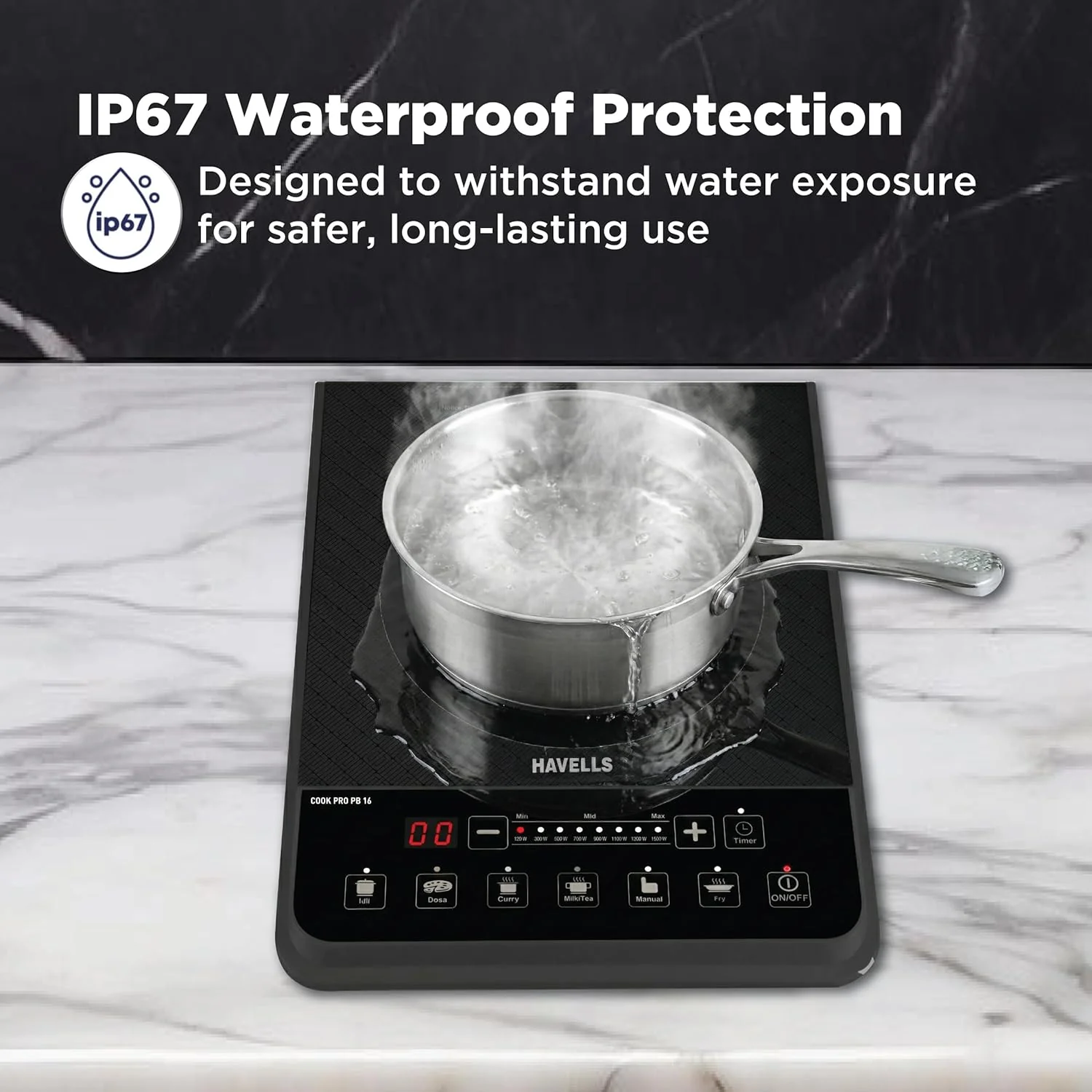Havells Cook Pro PB 16 Induction Cooktop| Black - Image 3