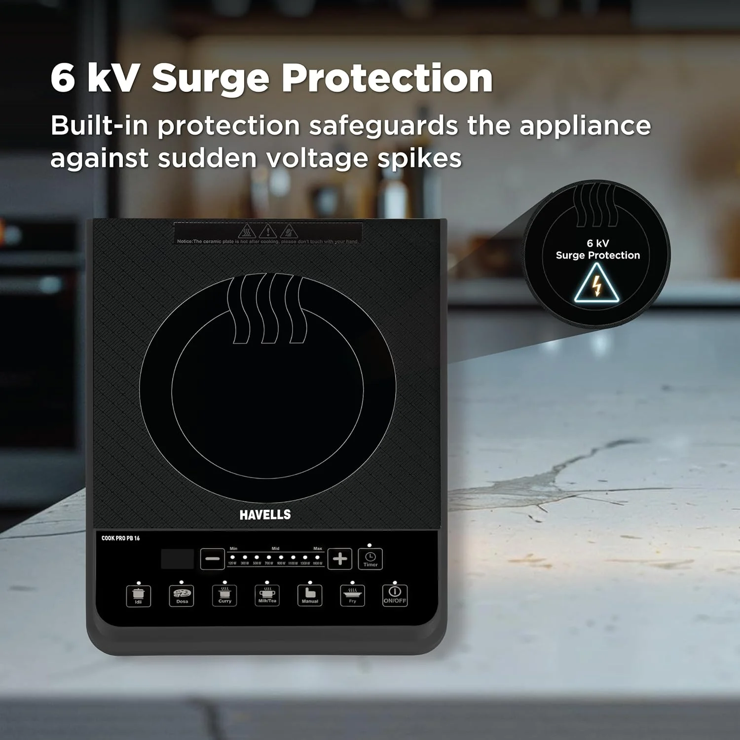 Havells Cook Pro PB 16 Induction Cooktop| Black - Image 4
