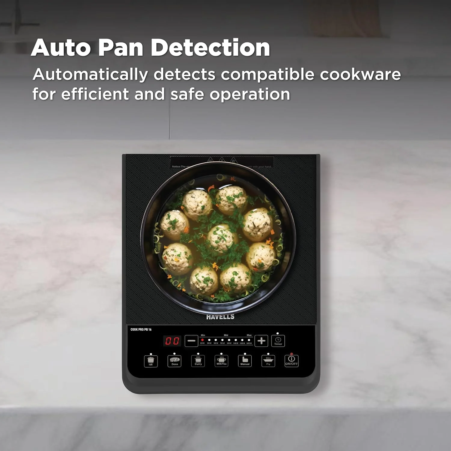 Havells Cook Pro PB 16 Induction Cooktop| Black - Image 5