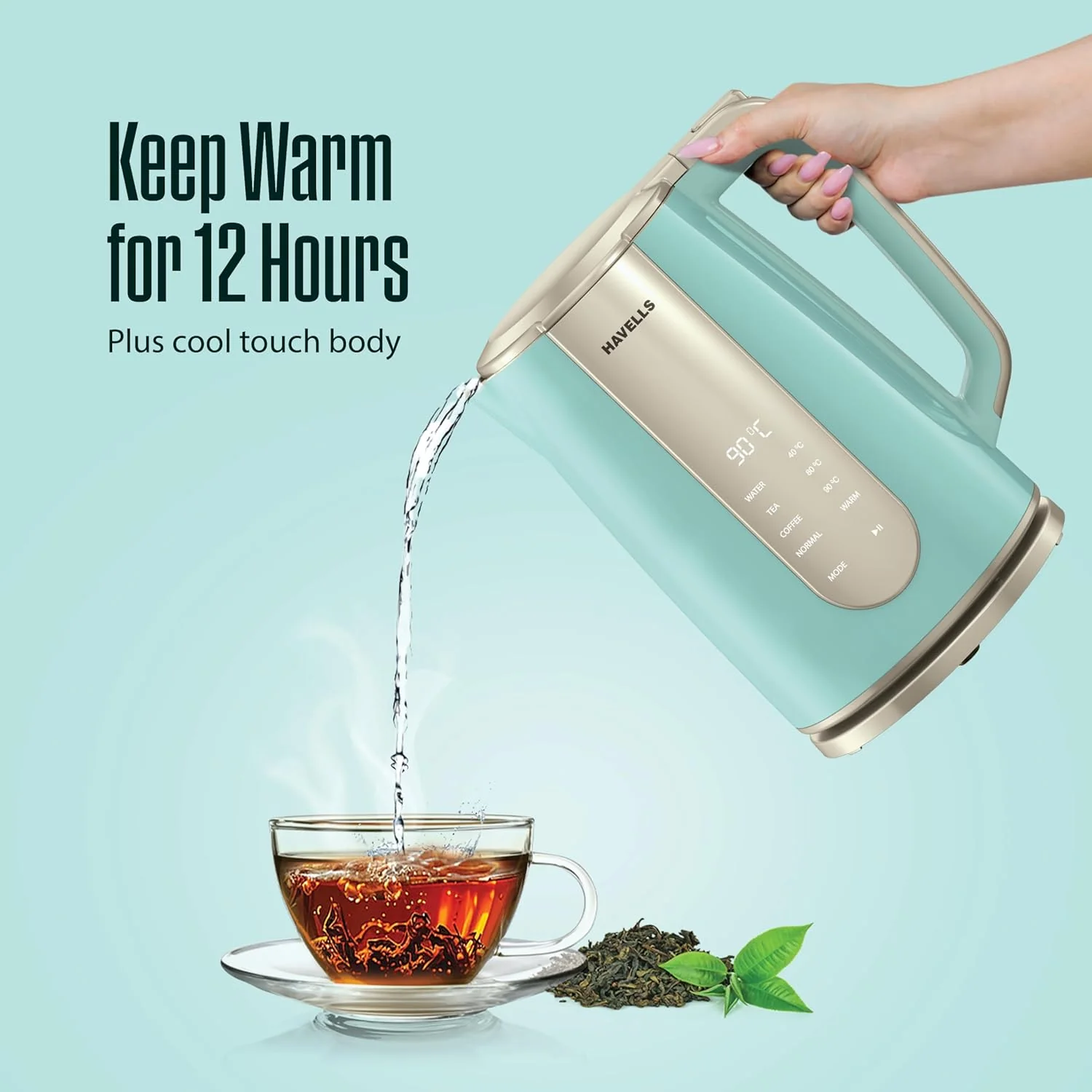 Havells CRAFT Kettle | OptiHeat Tech for Custom Temperature Setting - Image 5