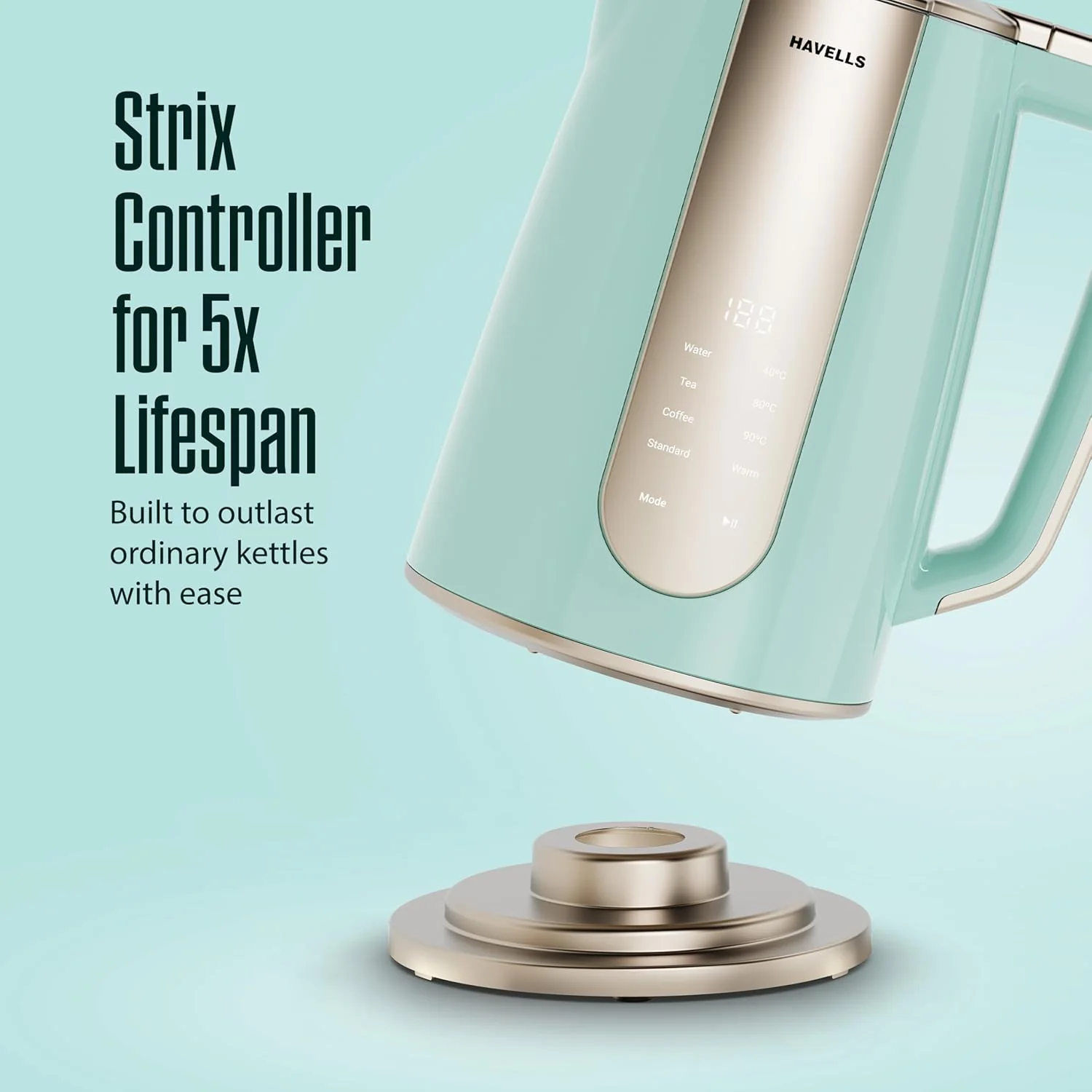 Havells CRAFT Kettle | OptiHeat Tech for Custom Temperature Setting - Image 6