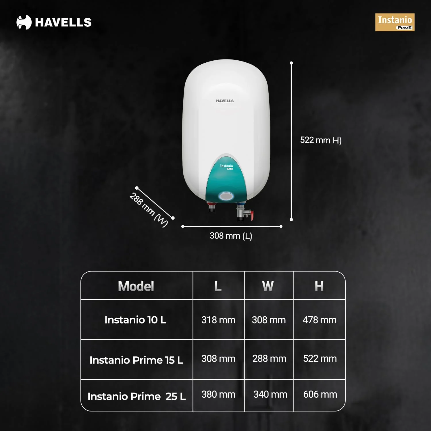 Havells Instanio Prime 15L Storage Water Heater(Geyser)|Faster Heating|Safer to use|Saves electricity|Engineered for Hard Water|Color Changing LED Indicator|Anti Rust Tank|Heavy Duty Heating Element - Image 3