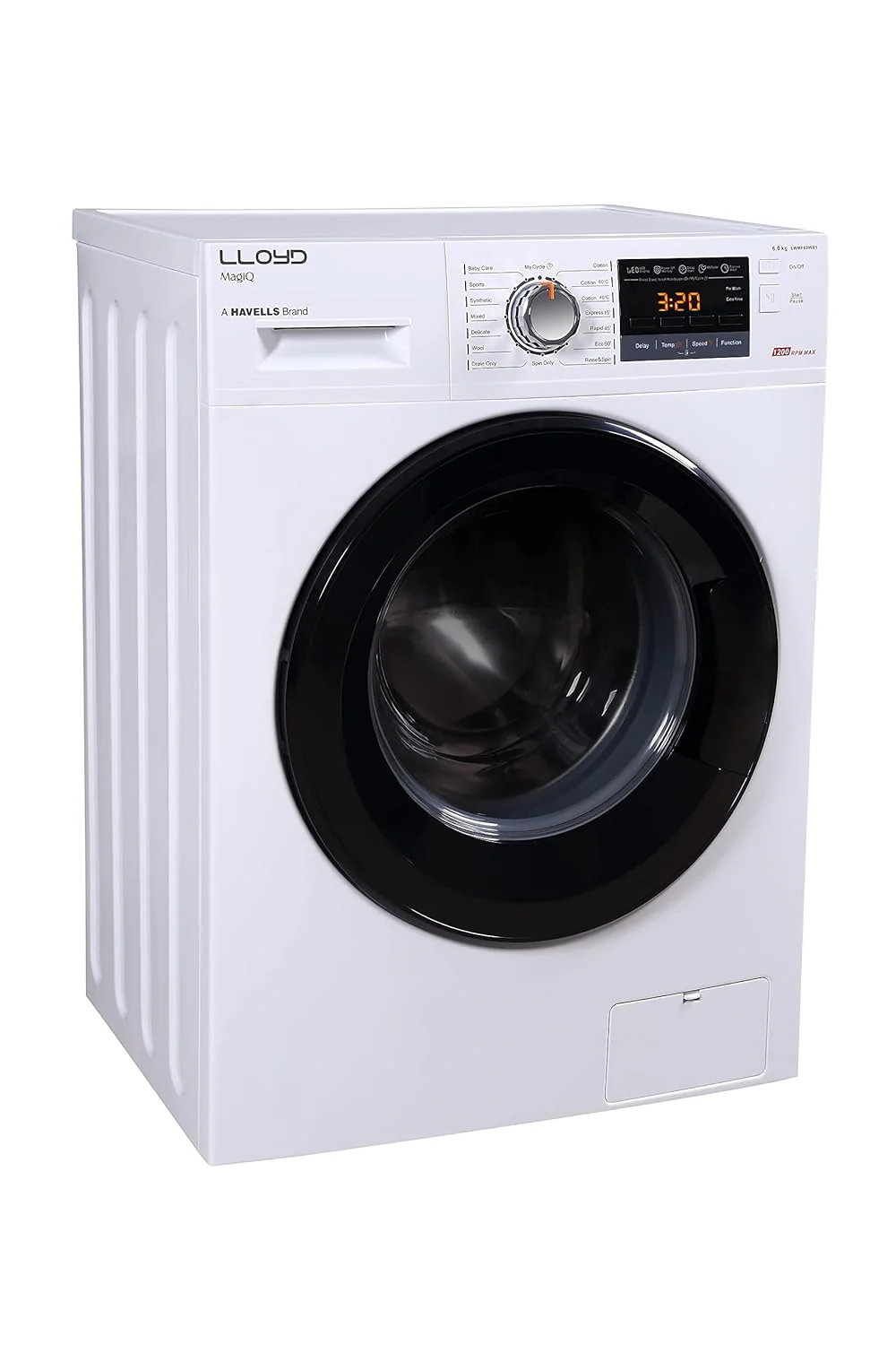 Havells-Lloyd 7 kg Fully Automatic Front load washing machine (GLWMF70WX3 White, 90° Self Clean) - Image 2