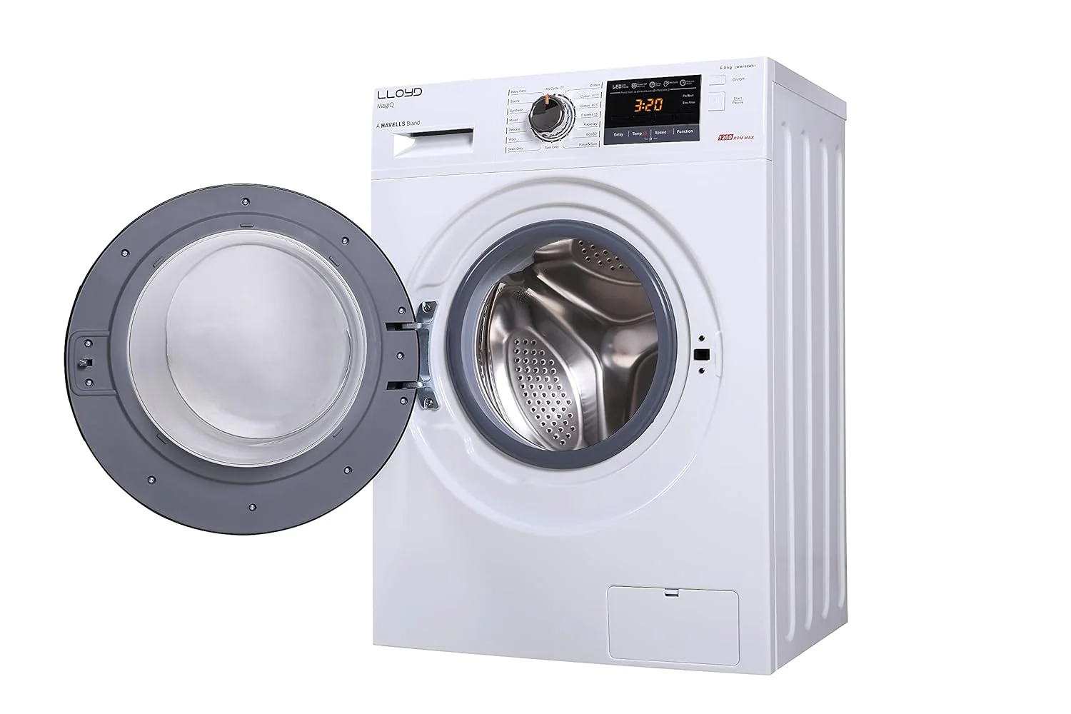 Havells-Lloyd 7 kg Fully Automatic Front load washing machine (GLWMF70WX3 White, 90° Self Clean) - Image 3