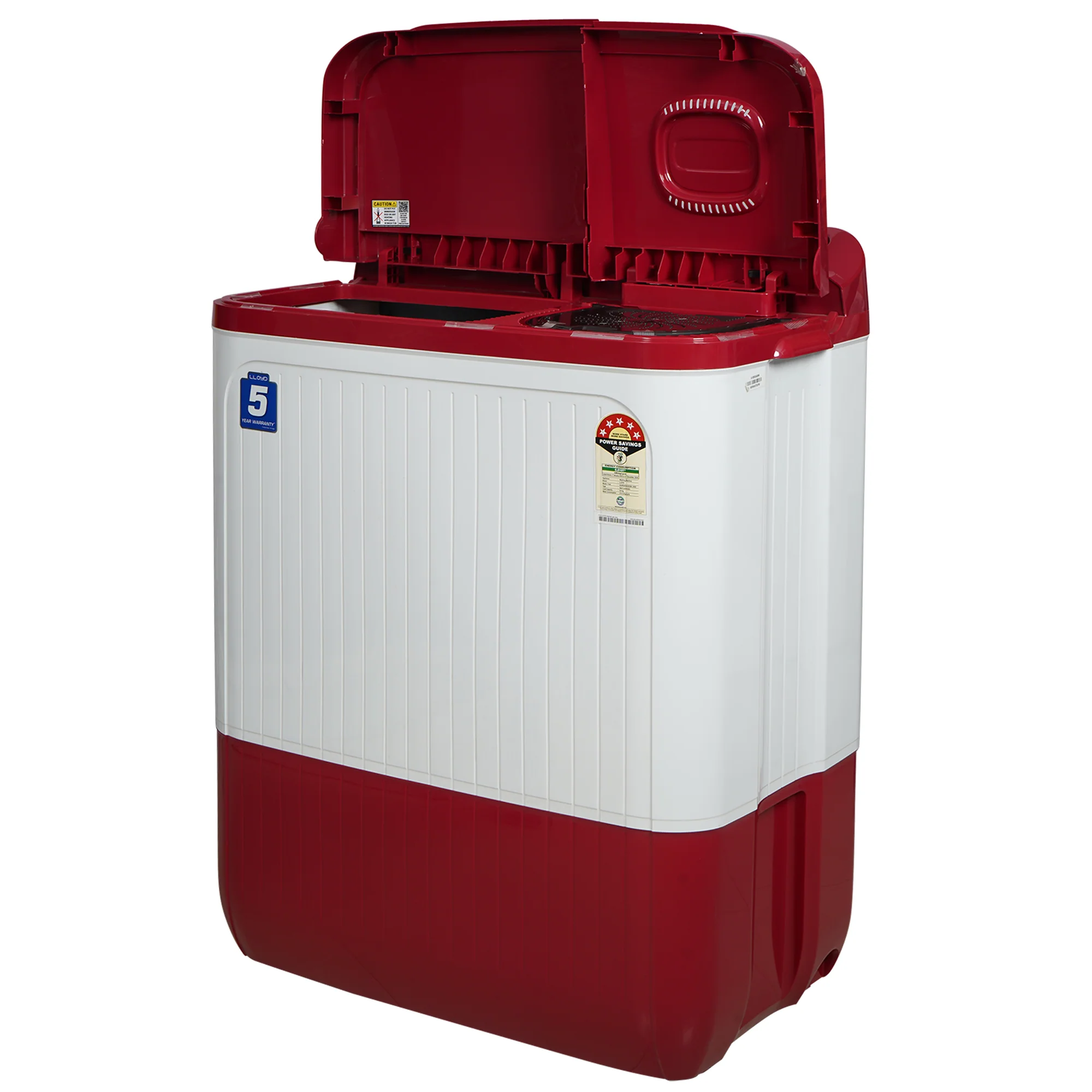 Havells-Lloyd 8 Kg 5 Star Aria Semi-Automatic Top Load Washing Machine With Swift Dry -Detergent Dock -Aqua Balancer,(GLWS805AODDM, Dark Maroon) - Image 2
