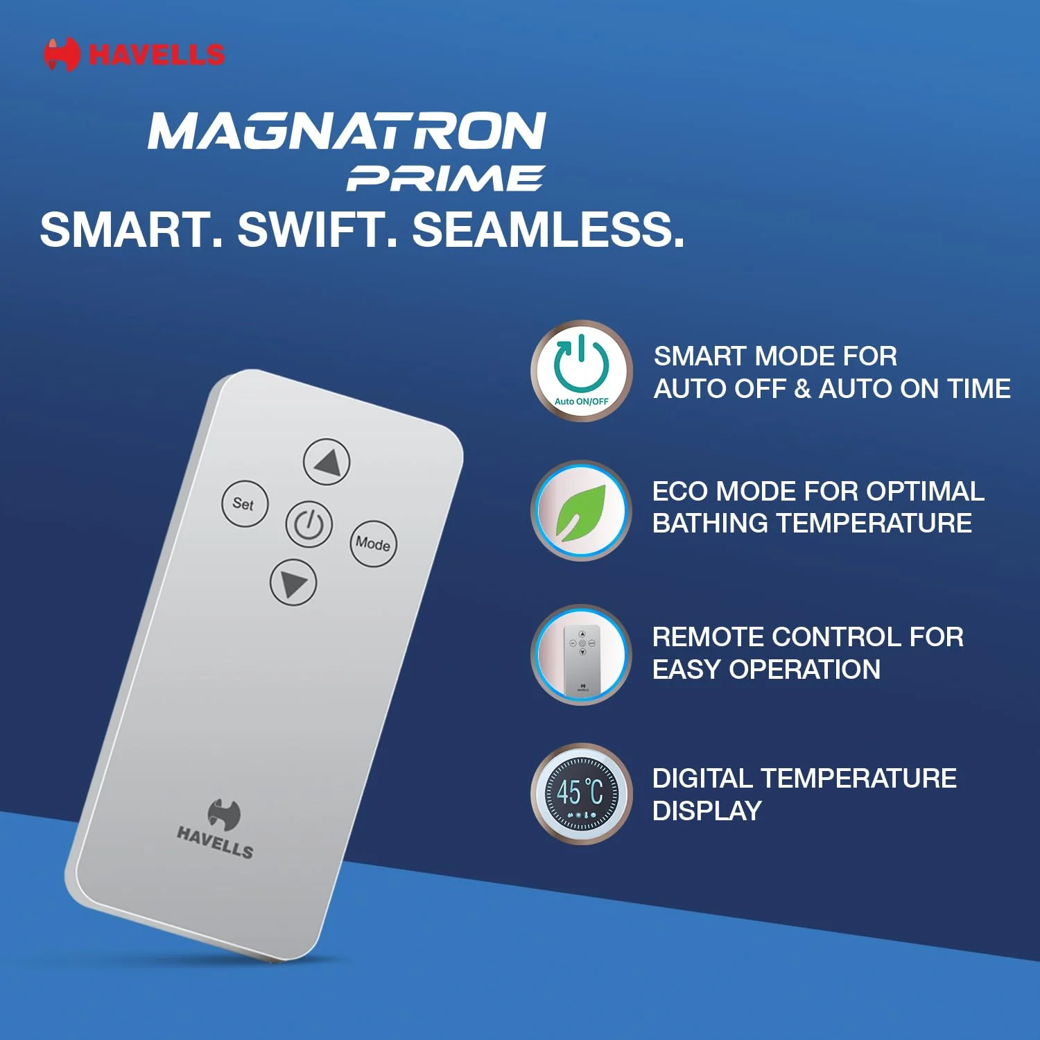 Havells Magnatron Prime 4S 15L Storage Water Heater (Geyser) | Induction Technology | Faster Heating | Hard Water Compatible - Image 8