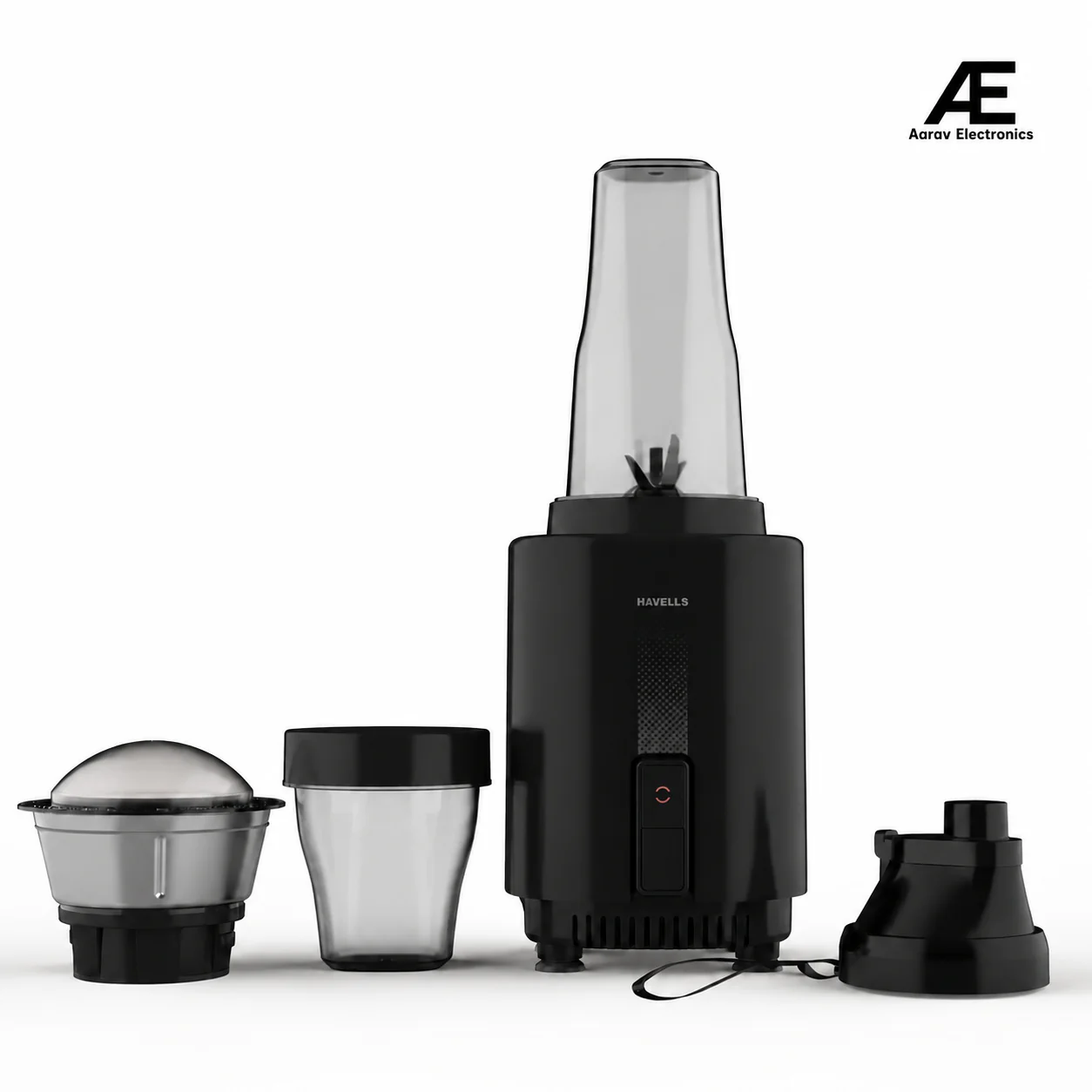 Havells Nutri Insta Blend 350W Mixer Grinder – Blend, Carry & Store Jars | Black