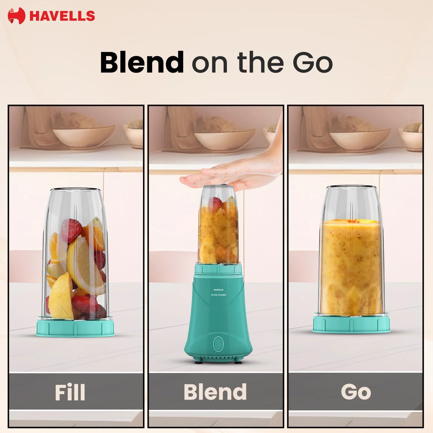 Havells Nutri Power Blender 350 Watt Mixer Grinder with Air Vent Technology - Image 6