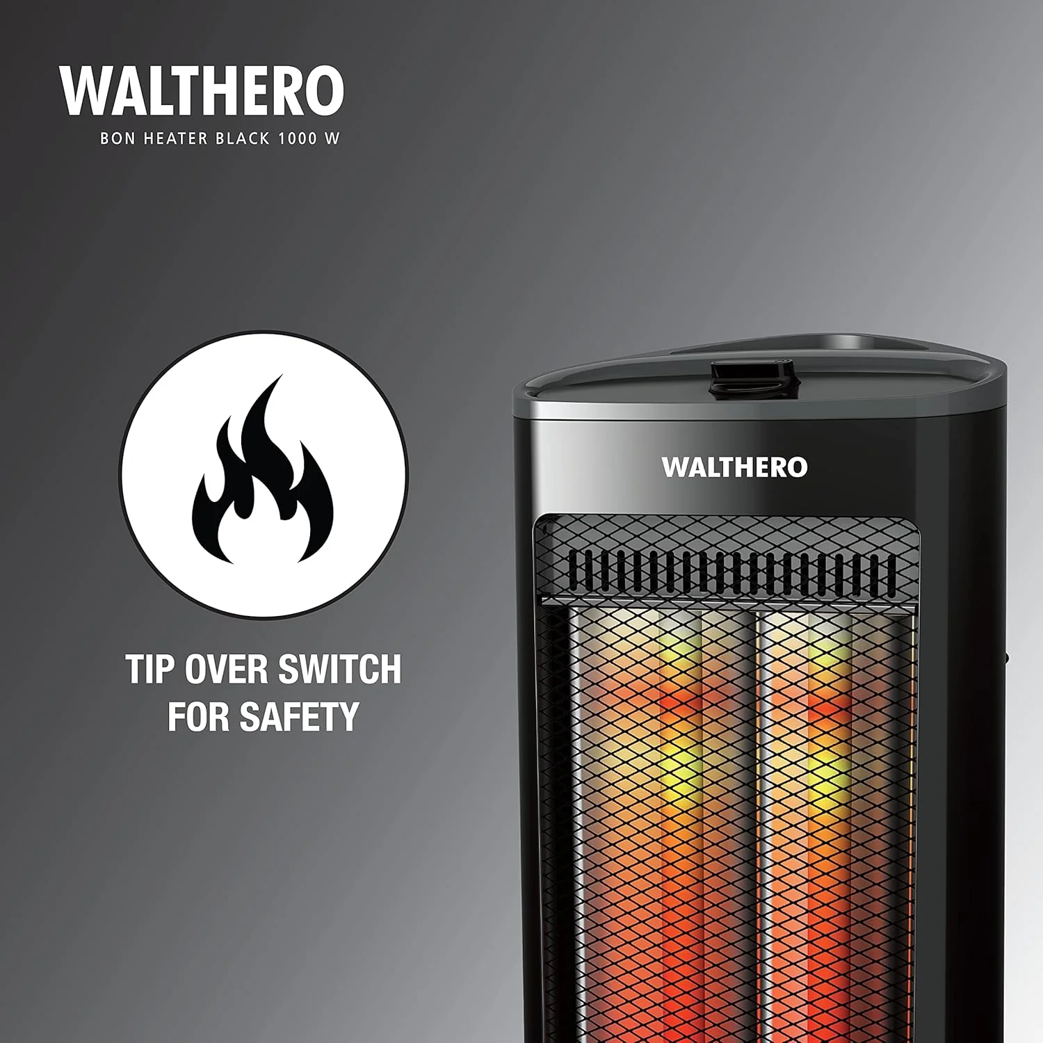 Havells Walthero 1000 Watt Carbon Heater (Black) - Image 6