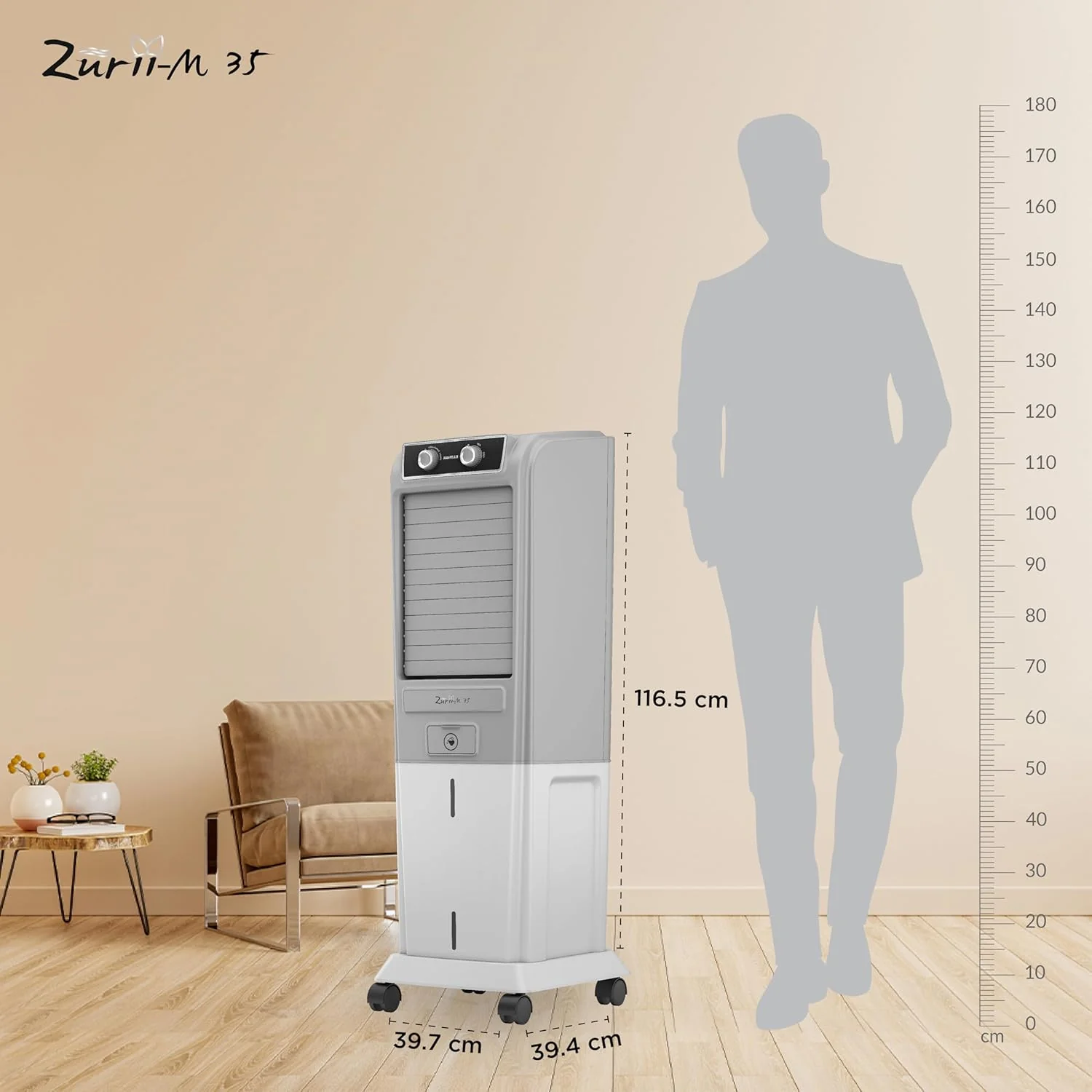 Havells Zurii-M 35L Tower Air Cooler | Powerful Air Delivery - Image 10