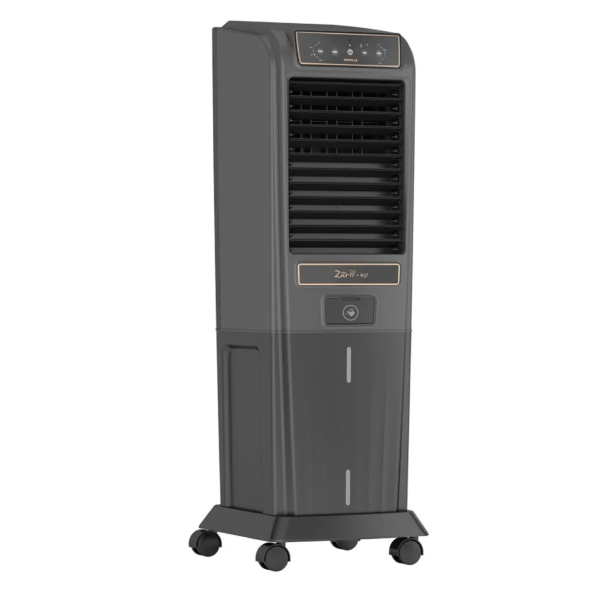 Havells Zurii 40 Litres Tower Air Cooler with Dust Filter Net (Low Water Alarm, Black & Grey) - Image 3