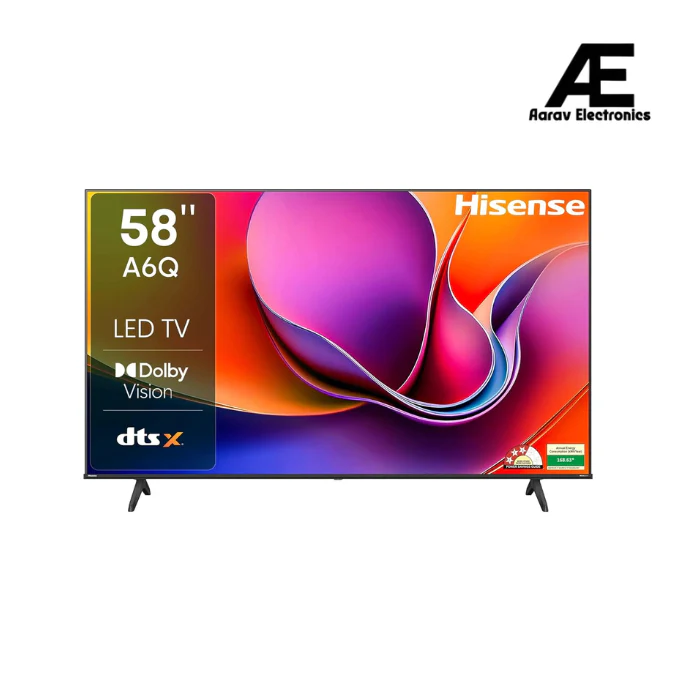 Hisense 146cm (58 inches) A6Q Series 4K Ultra HD Smart LED TV 58A6Q (Black)