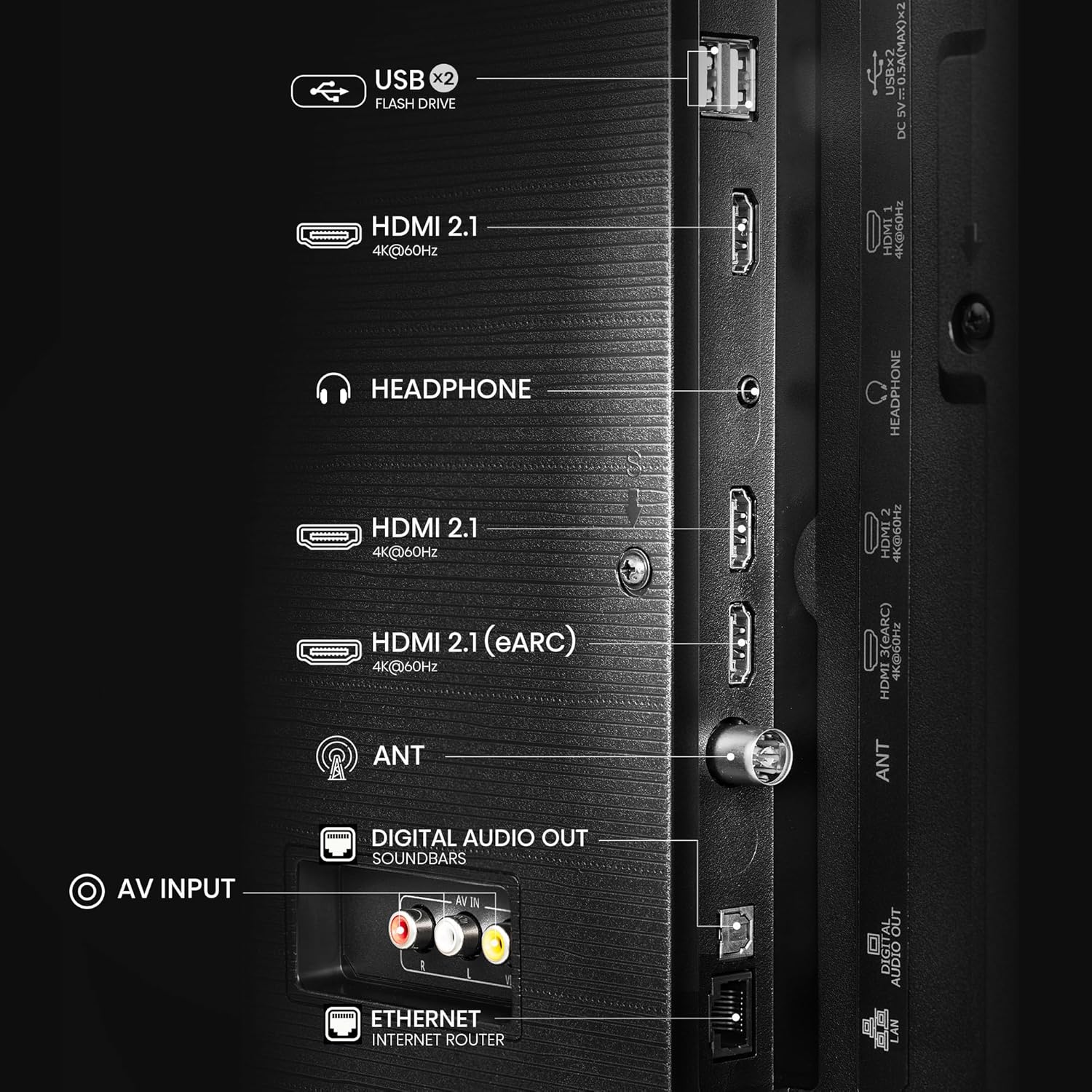 Hisense 146cm (58 inches) A6Q Series 4K Ultra HD Smart LED TV 58A6Q (Black) - Image 7