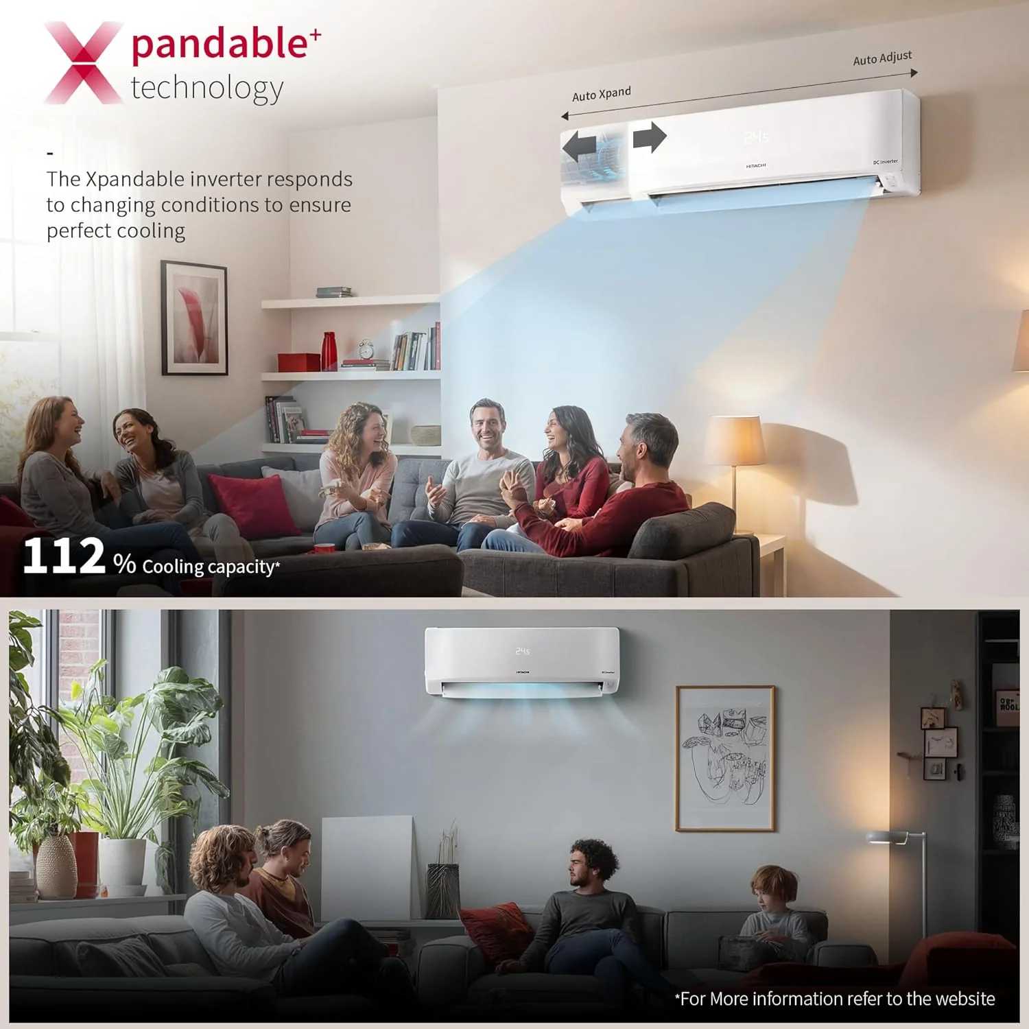 Hitachi 1.5 Ton 5 Star, New Star rated, Inverter Split AC (Copper, Smart View Display, 4 Way Swing, ice Clean, Anti-bacterial Filter, Yoshi 5500STXL RAS.V518PCDIST, White) - Image 3
