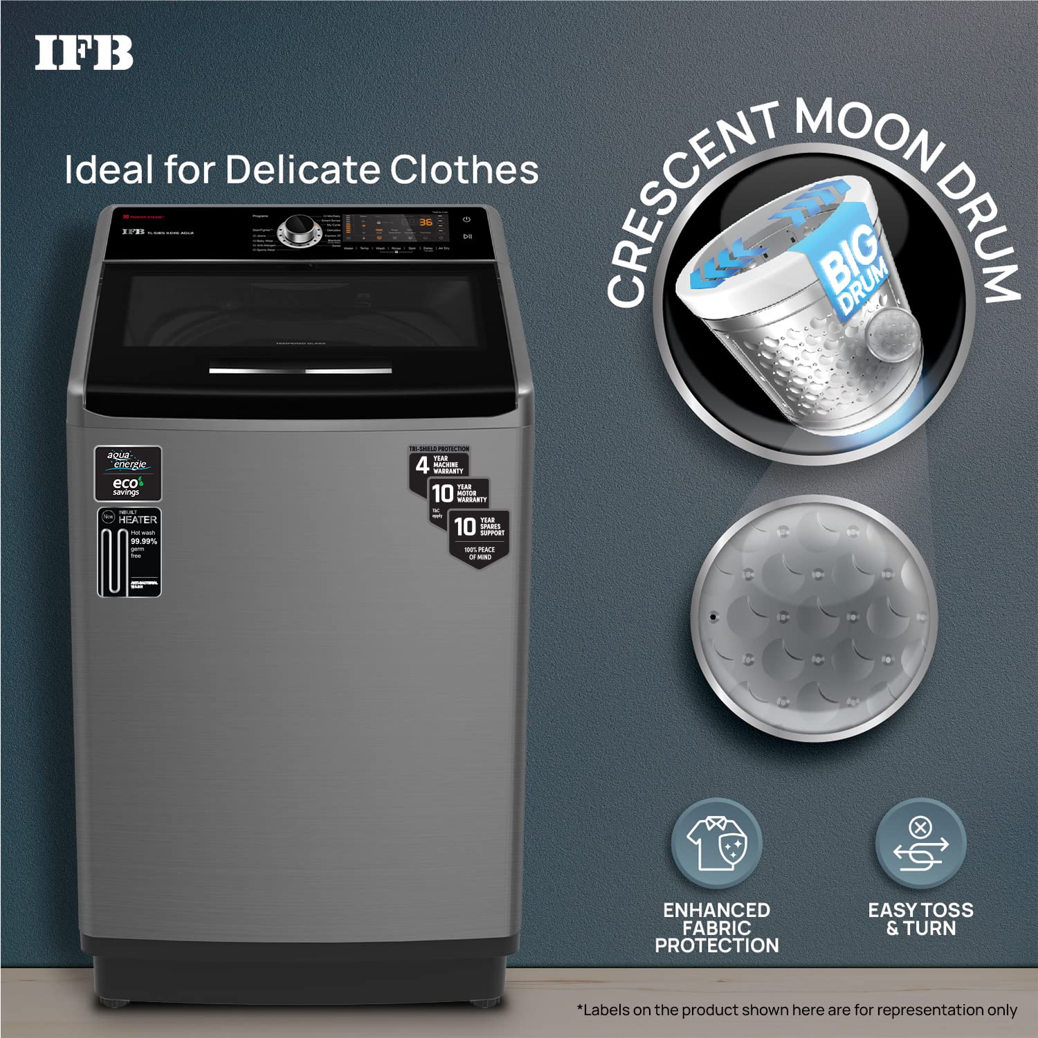 IFB 11.0 Kg 5 Star Top Load Washing Machine Aqua Conserve (TL-SIBS 11.0KG AQUA, Inox, Power Dual Steam, Inbuilt Heater) - Image 3