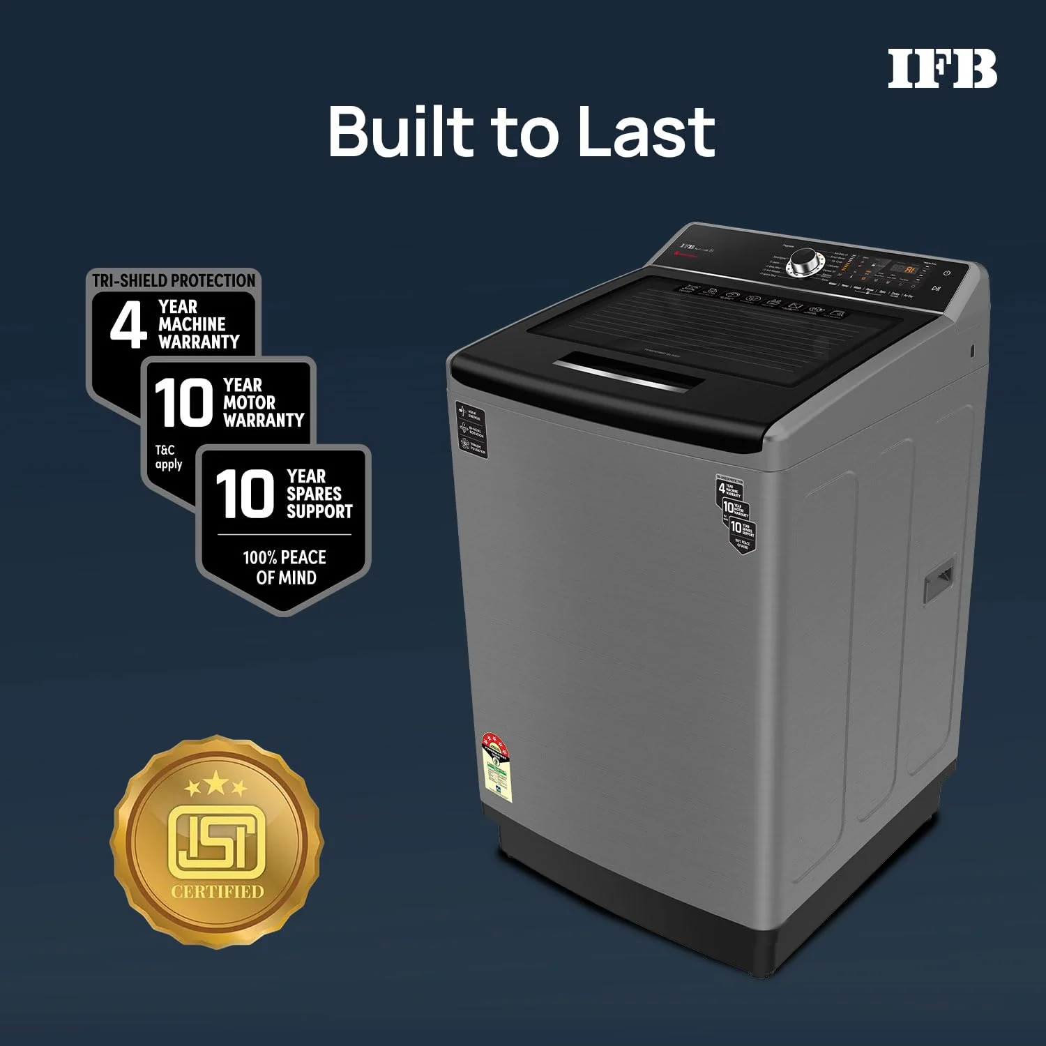 IFB 11 Kg 5 Star with DeepClean® Technology, AI Powered, Fully Automatic Top Load Washing Machine (2025 Model, TL111IN3S, PowerSteam®, Inbuilt Heater, Aqua Energie, Inox) - Image 2
