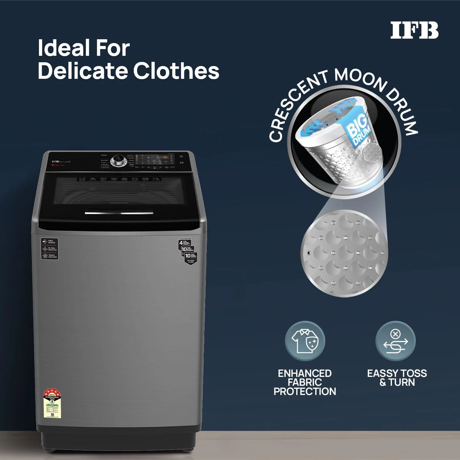 IFB 11 Kg 5 Star with DeepClean® Technology, AI Powered, Fully Automatic Top Load Washing Machine (2025 Model, TL111IN3S, PowerSteam®, Inbuilt Heater, Aqua Energie, Inox) - Image 3