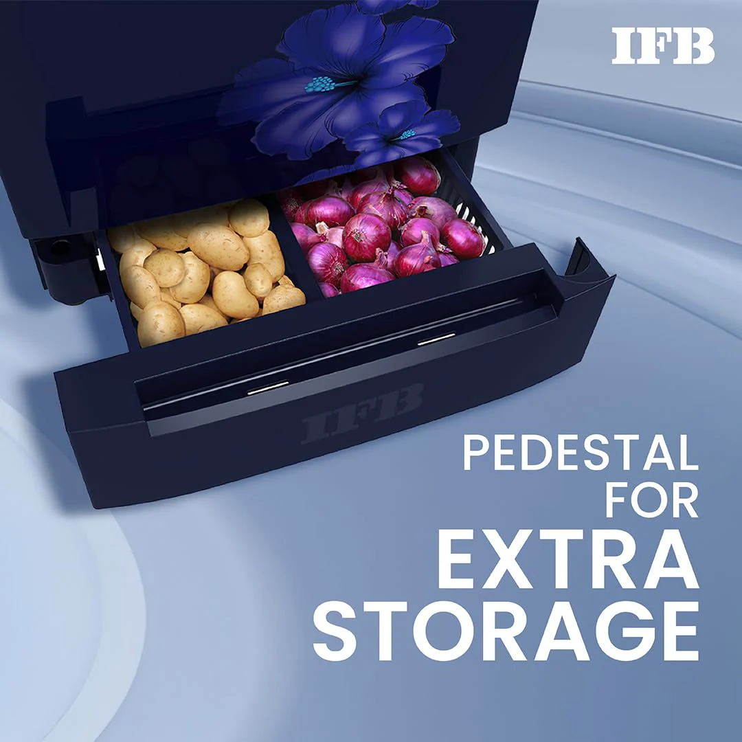 IFB 187L 3 Star Direct-Cool Single Door Refrigerator (IFBDC-2133NBHED, Floral Falls Blue) Extraordinary Space with Base Drawer and Humidity Controller - Image 11
