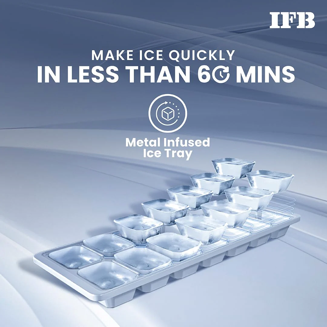 IFB 187L 3 Star Direct-Cool Single Door Refrigerator (IFBDC-2133NBHED, Floral Falls Blue) Extraordinary Space with Base Drawer and Humidity Controller - Image 9