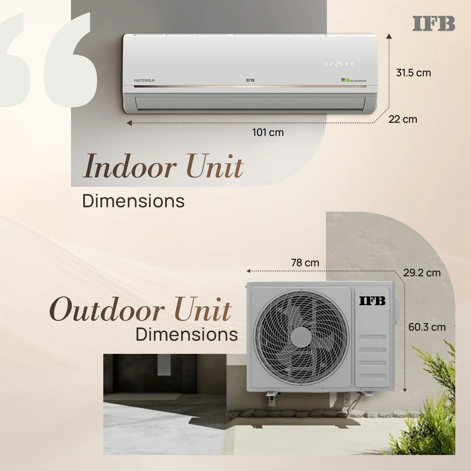 IFB 2 Ton 3 Star,New star rated, AI Powered Inverter Split Air Conditioner,Hybrid Mode, 8-in-1 Flexi Mode, Heavy Duty Compressor, Long Air Throw, Self Clean, Dual Gold Fins, 100% Copper, CI223GD32RGM3 - Image 4
