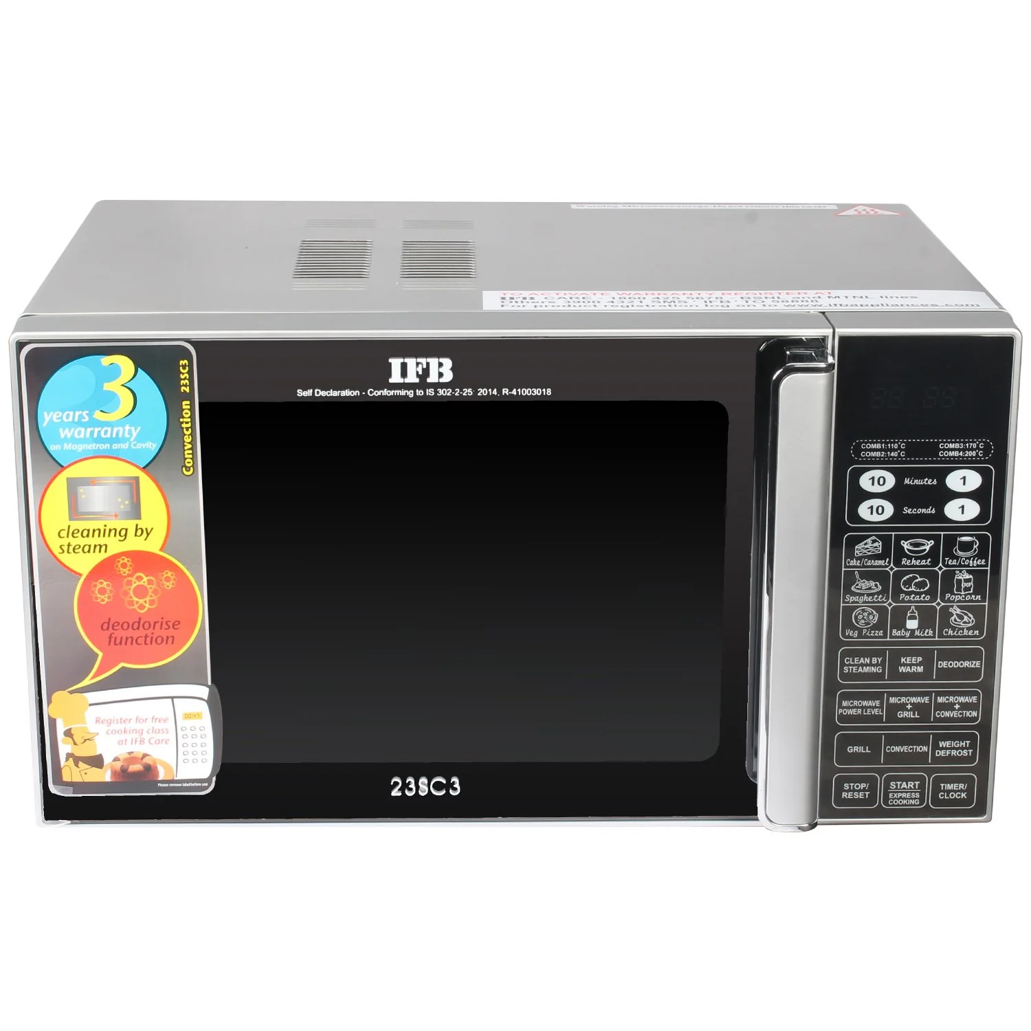 IFB 23 L Convection Microwave Oven (IFB 23SC3, Silver)