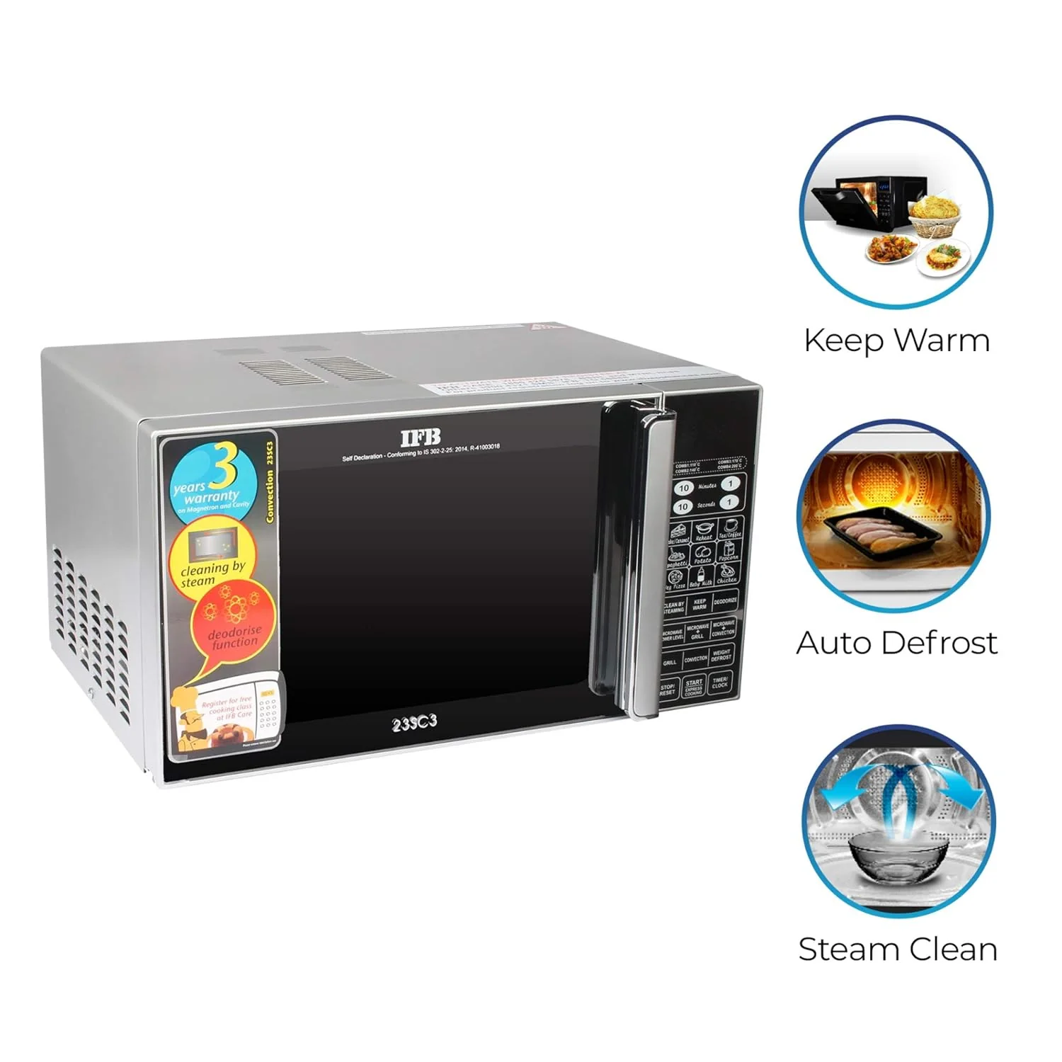 IFB 23 L Convection Microwave Oven (IFB 23SC3, Silver) - Image 3