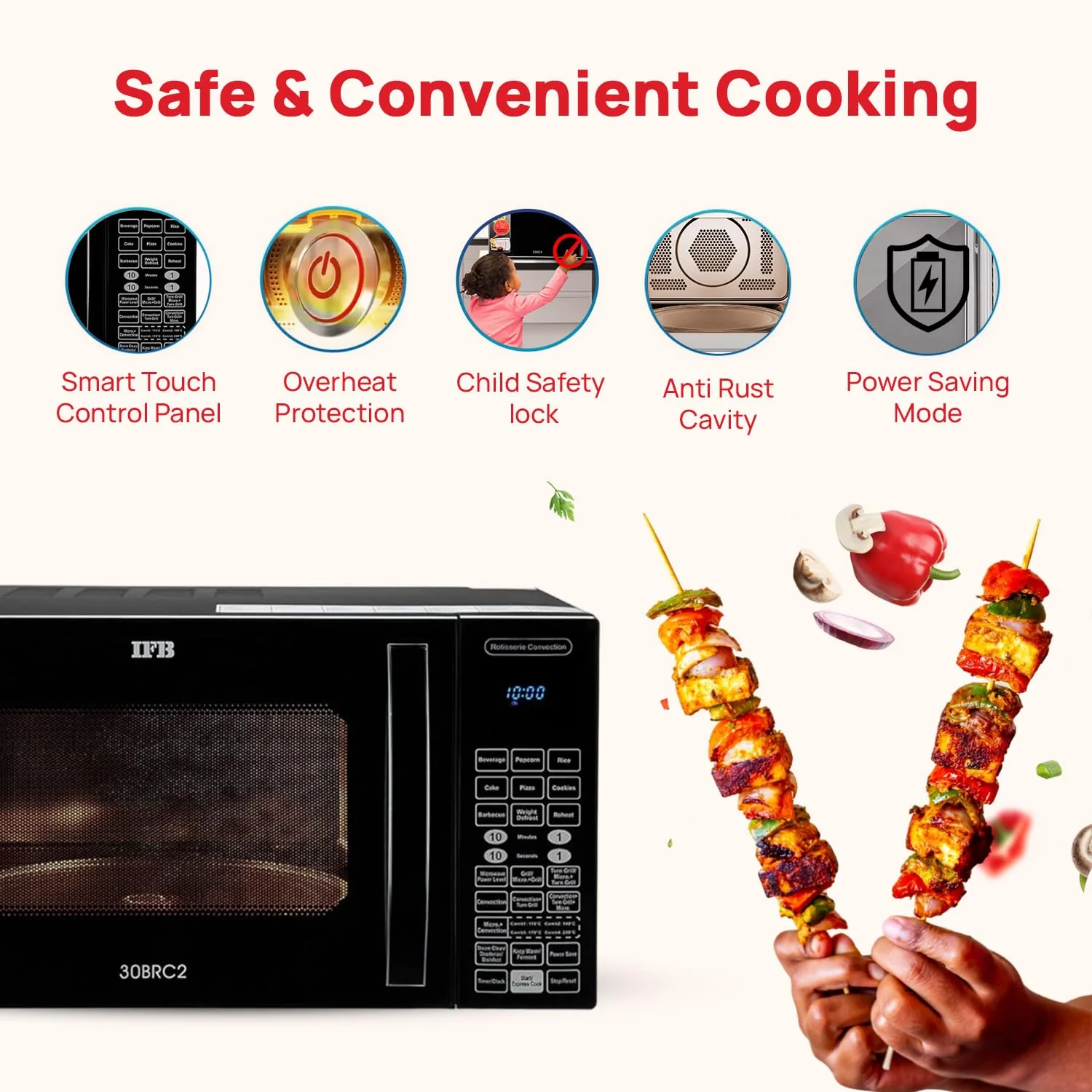 IFB 30 L Convection Microwave Oven (30BRC2, Black) Standard - Image 2
