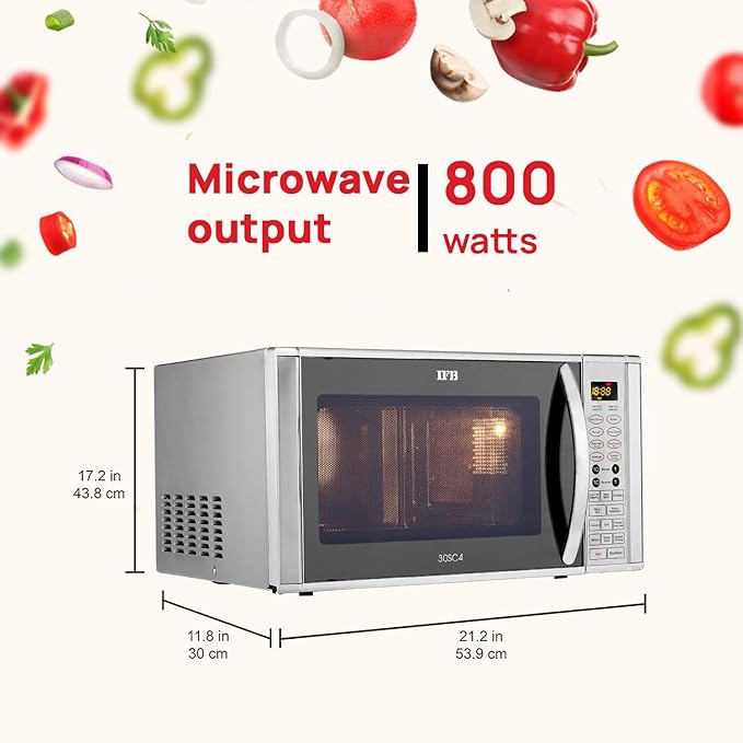 IFB 30 L Convection Microwave Oven (30SC4, Metallic Silver, with Starter Kit) - Image 6