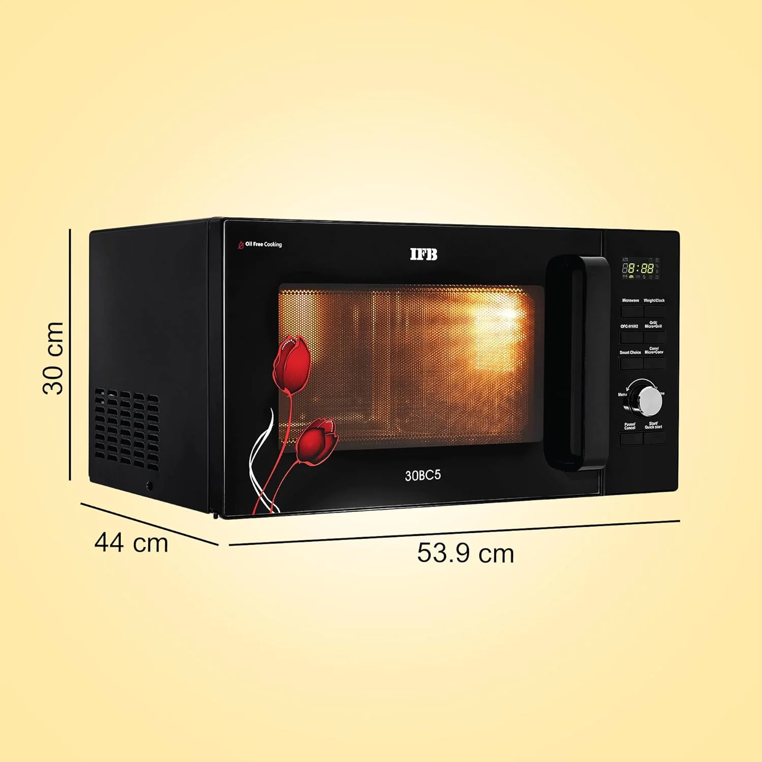 IFB 30 L Convection Microwave Oven with Oil Free Cooking (30BC5, Black, With Starter Kit) (Open Box / Without Box)) - Image 3