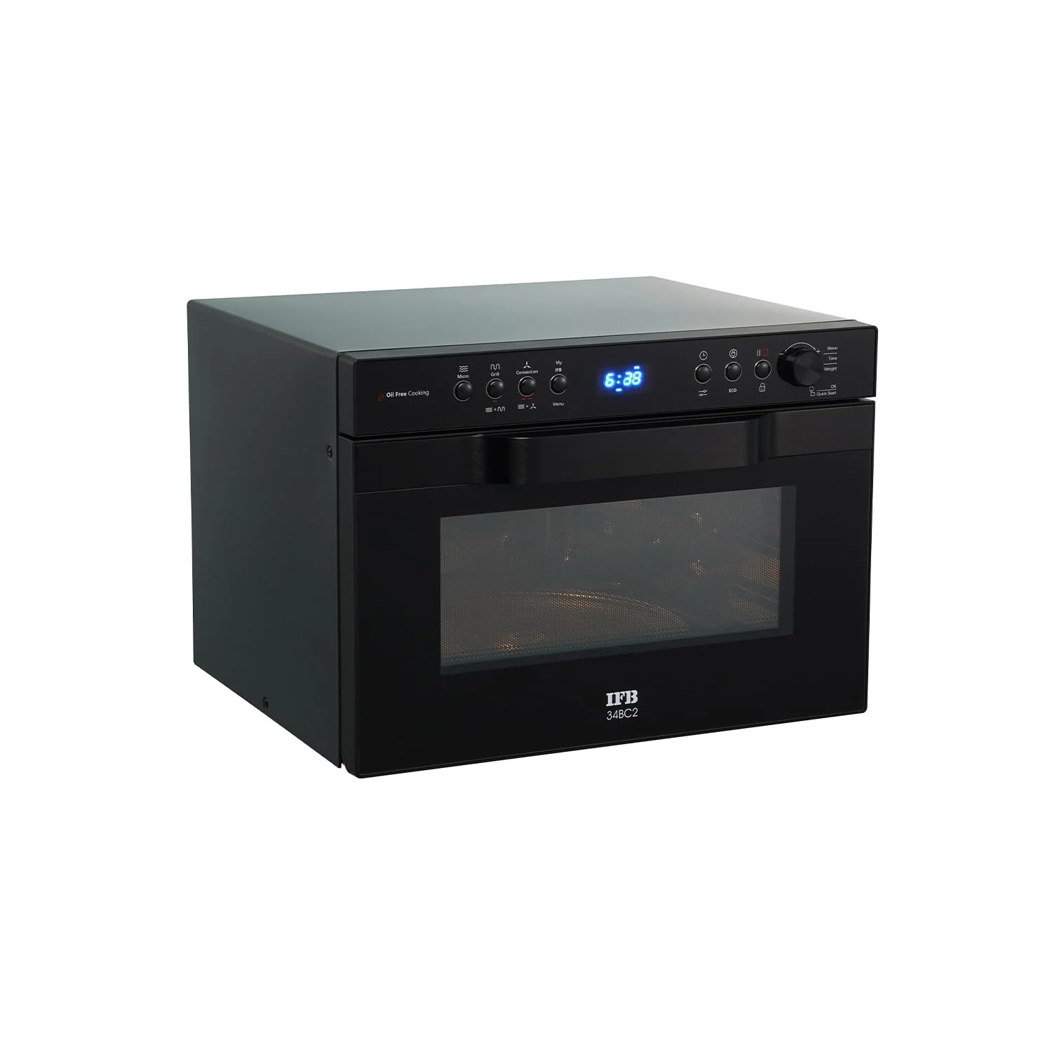 IFB 34BC2 34 Litre Convection Microwave Oven with 151 Auto Cook Menus, Oil-Free Cooking & Rotisserie (Black) - Image 3