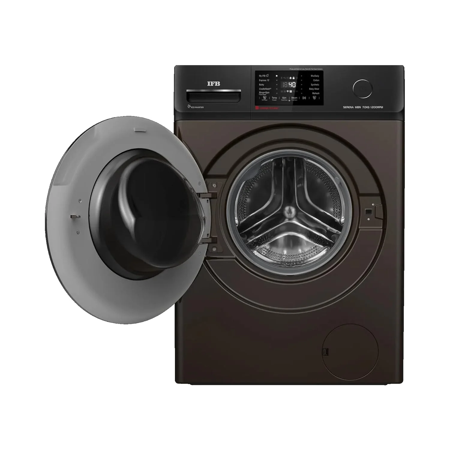 IFB 7 Kg 5 Star Powered by AI with 9 Swirl Wash, Fully Automatic Front Load Washing Machine (Serena MBN 7012 CMS, Steam Refresh Program with Eco Inverter, Mocha) - Image 3