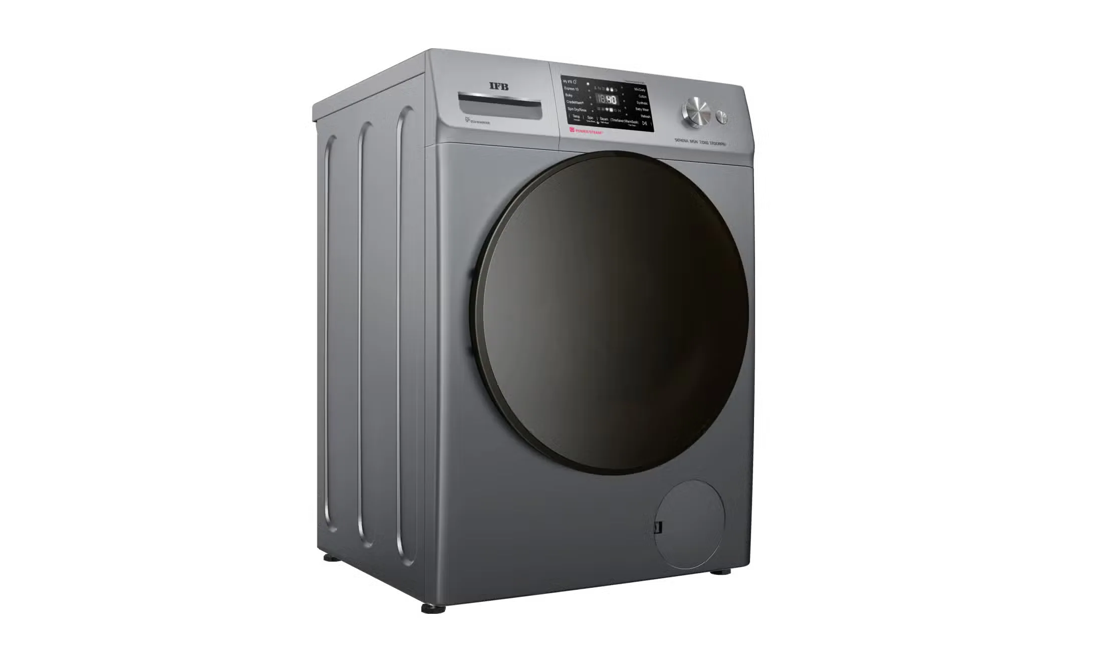 IFB 7 kg Fully Automatic Front Loading Washing Machine With Powered By AI,9 Swirl, 2X Power Steam,Refresh, ( SERENA MSN 7012K CMS, Metallic Silver, In-built Heater), 4 years Comprehensive Warranty - Image 2
