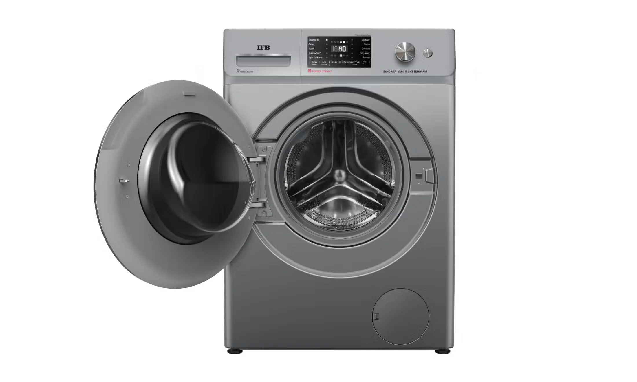 IFB 7 kg Fully Automatic Front Loading Washing Machine With Powered By AI,9 Swirl, 2X Power Steam,Refresh, ( SERENA MSN 7012K CMS, Metallic Silver, In-built Heater), 4 years Comprehensive Warranty - Image 4