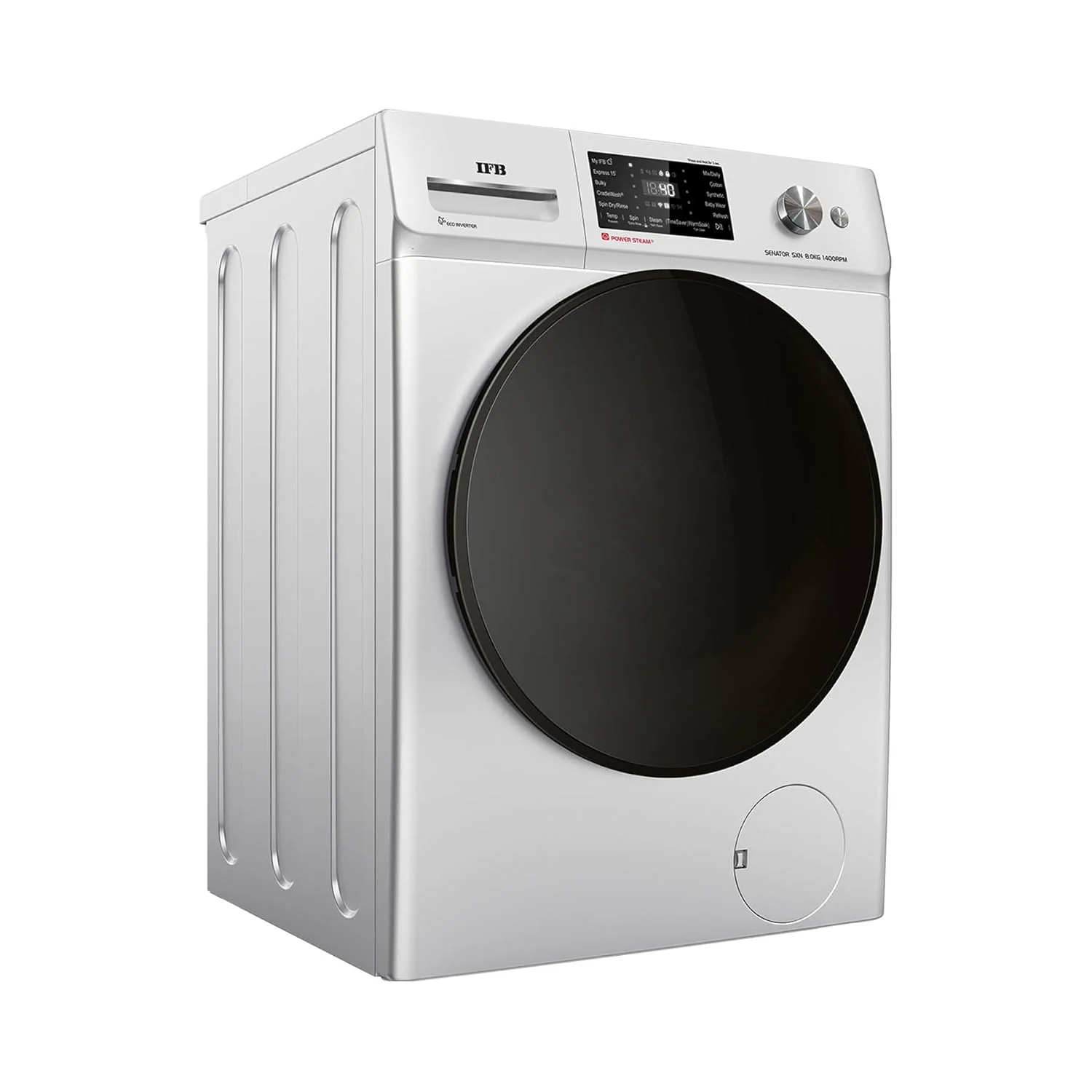 IFB 8 Kg 5 Star Front Load Washing Machine 2X Power Steam (SENATOR SXN 8014K CMS, 1400 RPM, 2024 Model, Rich Silver, Touch Control + Knob In-built Heater, 4 years Comprehensive Warranty) - Image 2