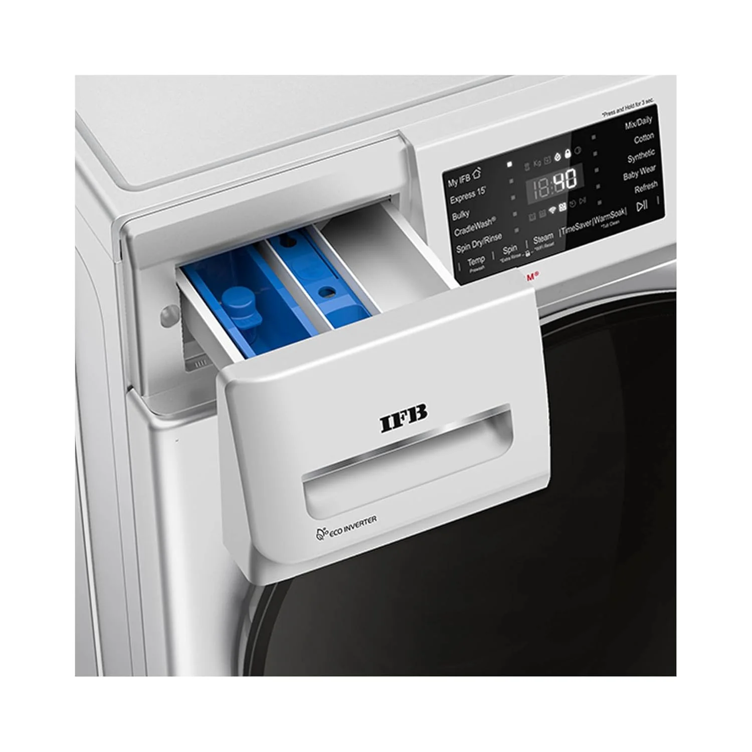 IFB 8 Kg 5 Star Front Load Washing Machine 2X Power Steam (SENATOR SXN 8014K CMS, 1400 RPM, 2024 Model, Rich Silver, Touch Control + Knob In-built Heater, 4 years Comprehensive Warranty) - Image 3