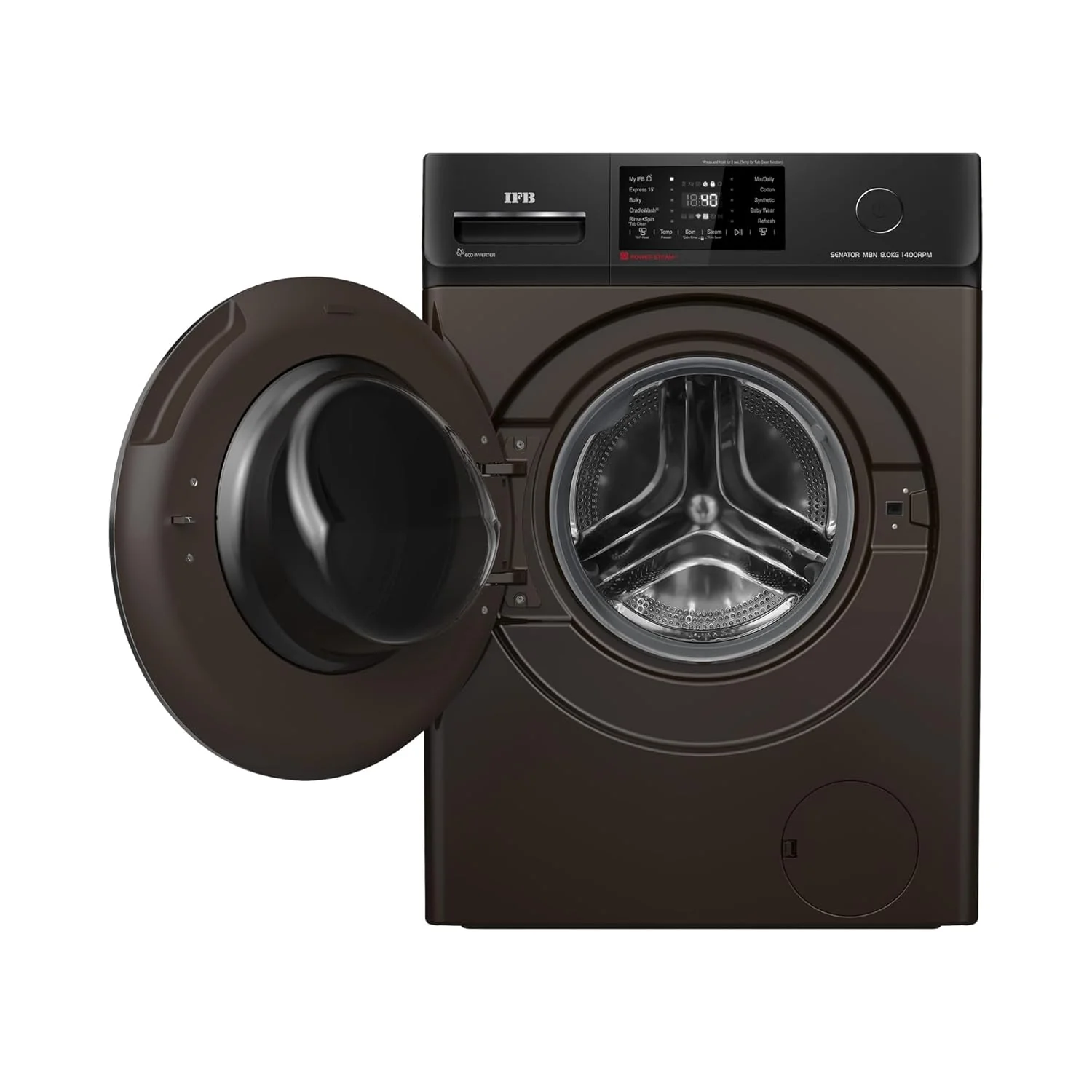 IFB 8 Kg 5 Star Powered by AI with 9 Swirl Wash, Fully Automatic Front Load Washing Machine (Senator MBN 8014, Steam Refresh Program with Eco Inverter, Mocha, 2024) - Image 2