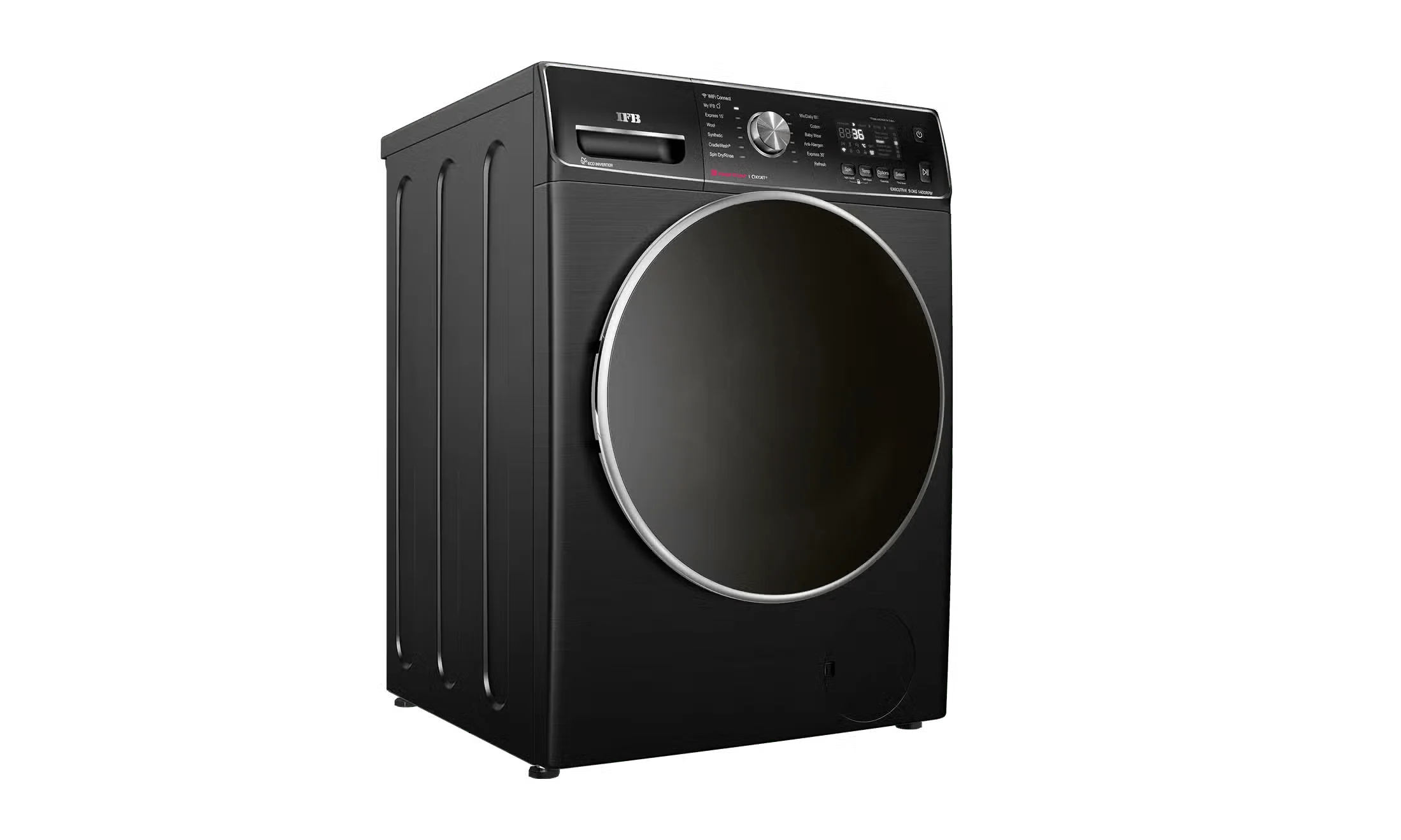 IFB 9 Kg 5 Star AI Eco Inverter Fully Automatic Front Load Washing Machines with Wifi (EXECUTIVE BHC 9014 SSLC, Black, Oxyjet™ 9 Swirl Wash, 4 Years Comprehensive Warranty) - Image 3