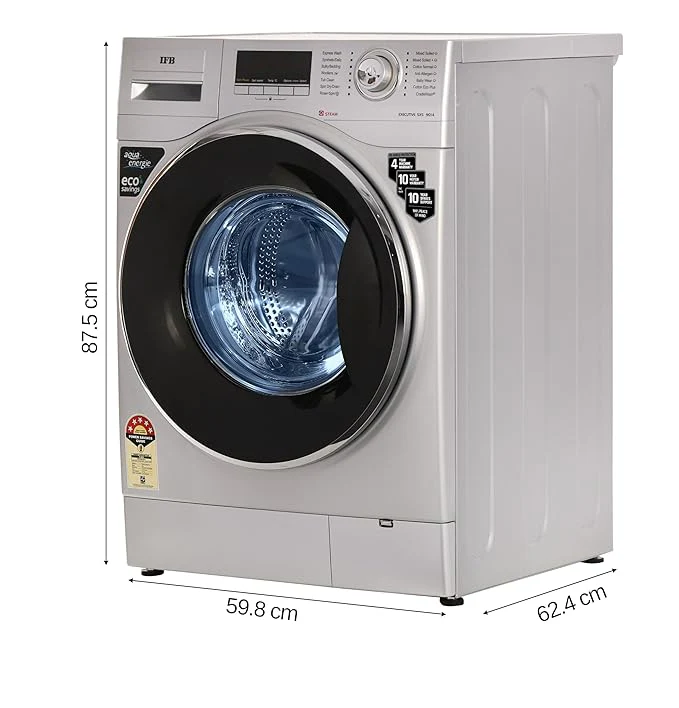 IFB 9 Kg 5 Star Front Load Washing Machine 2X Power Dual Steam (EXECUTIVE SXS 9014, Silver, Active Color Protection, Hard Water Wash) - Image 4