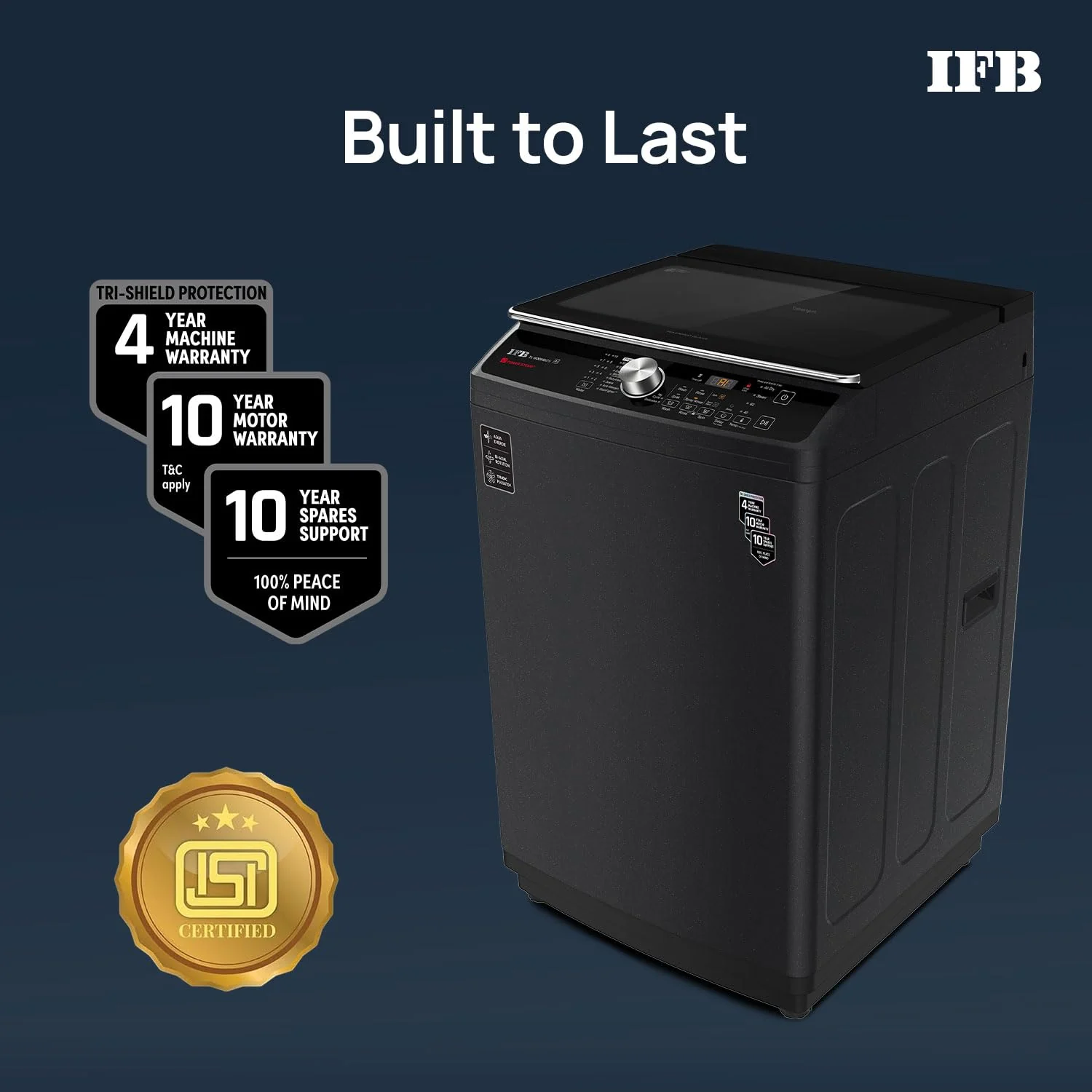 IFB 9 Kg 5 Star with DeepClean® Technology, AI Powered, Fully Automatic Top Load Washing Machine (TL900NB2S, PowerSteam®, Inbuilt Heater, Aqua Energie, Noir Black) - Image 12