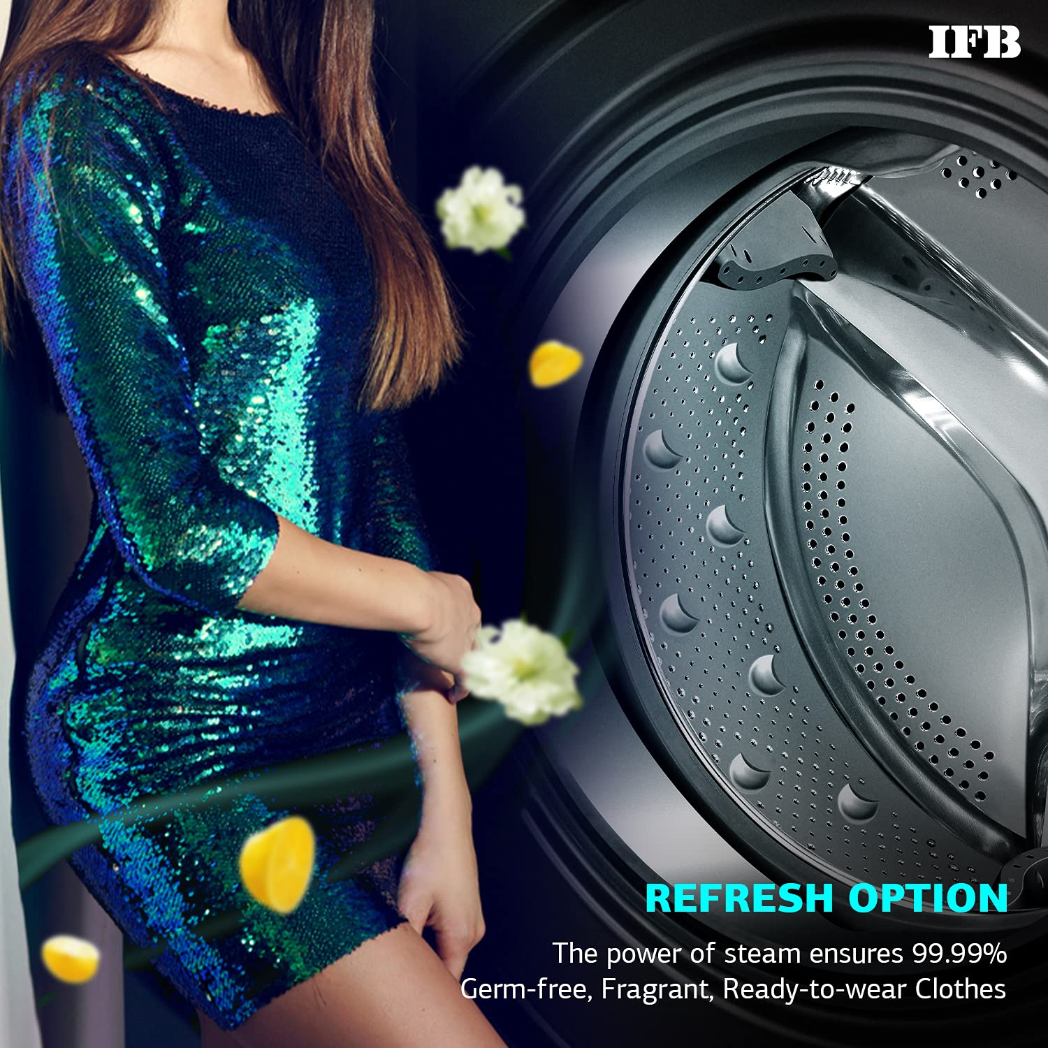 IFB Laundrimagic 3-in-1 8.5 Kg/6.5 Kg/2.5 Kg Inverter Washer Dryer Refresh (Executive ZXM, Mocha) - Image 9