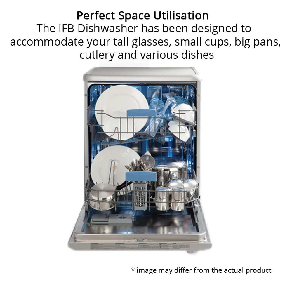 IFB Neptune SX1 Fully-automatic Front-loading Dishwasher (15 Place Settings, Stainless Steel, Inbuilt Heater,Quick Wash with Steam Drying) - Image 5