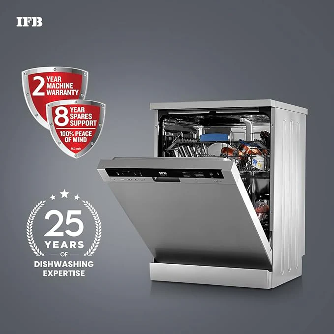 IFB Neptune VX Fully Electronic Dishwasher (12 Place Settings, Dark Silver) - Image 2