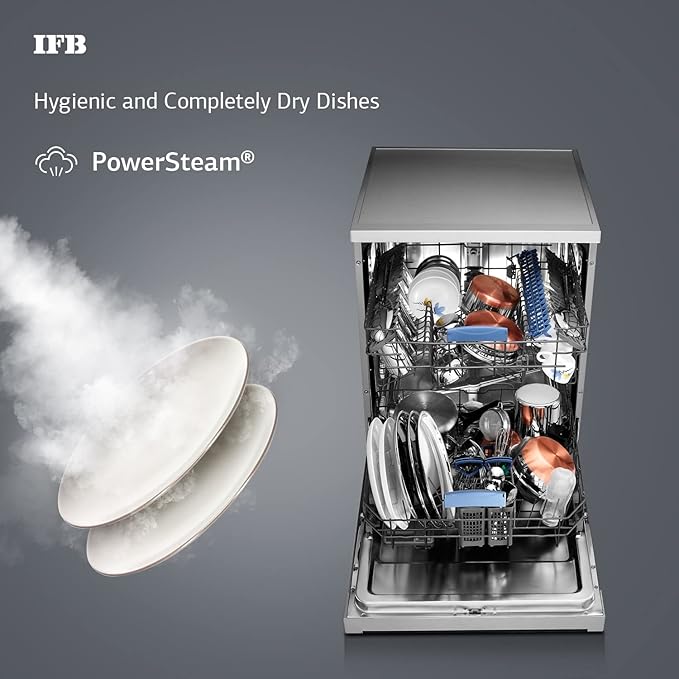 IFB Neptune VX Fully Electronic Dishwasher (12 Place Settings, Dark Silver) - Image 6