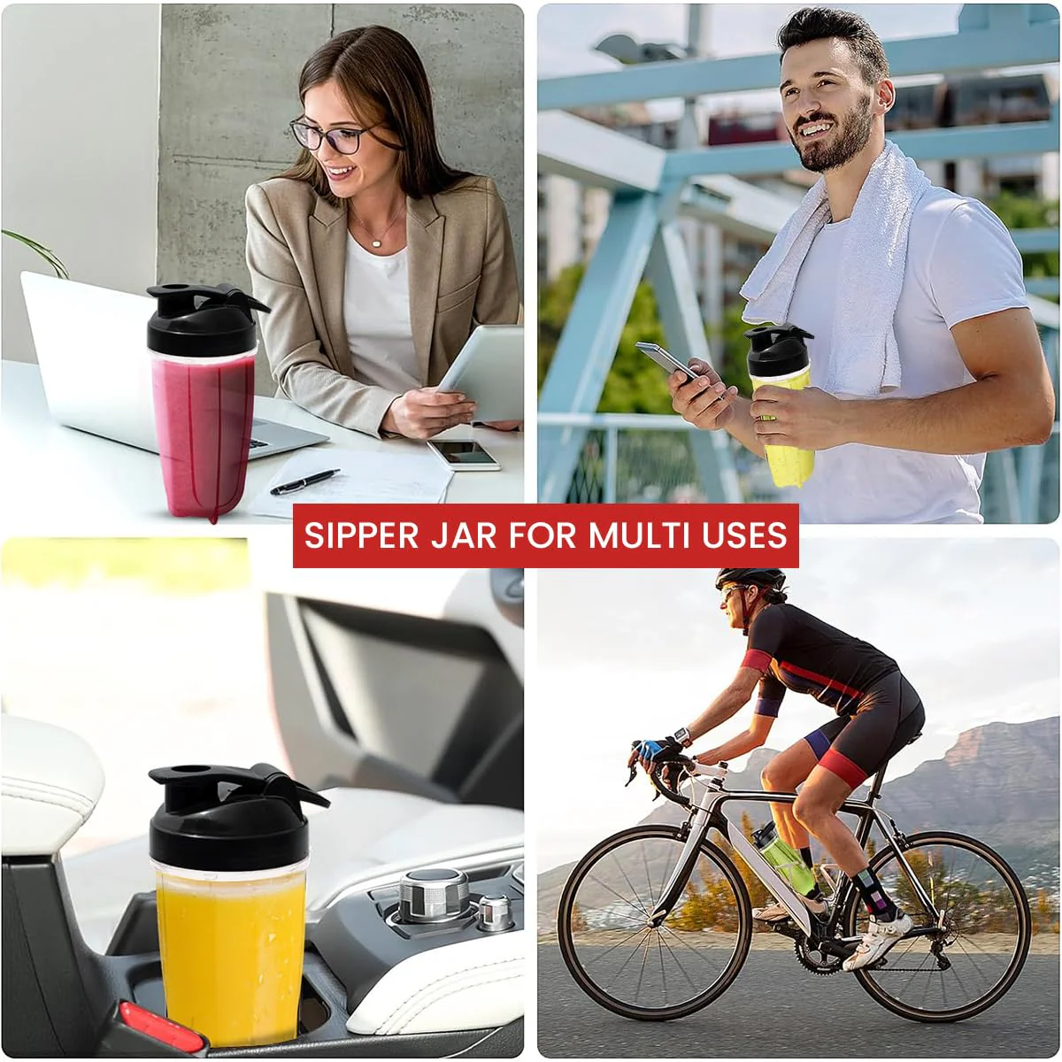 INALSA Bullet Mixer Grinder|5 Jar include 2 Storage Jar For Smothies,Coffee,Dry fruits &amp; Wet Grinding|600 W, Copper Motor|3 Blades Including Froth Blade with 2 Sipper &amp; 1 Seasoning Cap|2 Yr Warranty - Image 7