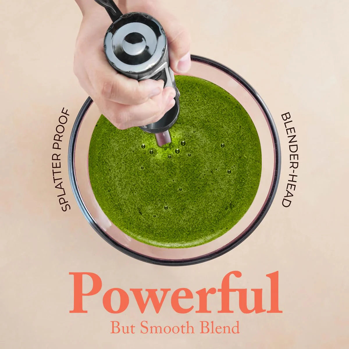 INALSA Stainless Steel Electric Hand Blender with 500W DC Motor|Variable &amp; Turbo Speed|Super Silent|Ultra Sharp SS Blade &amp; Detachable Stem|for Smoothie &amp; Juices,Whip,Chop-RobotInox500,Black/Silver - Image 4