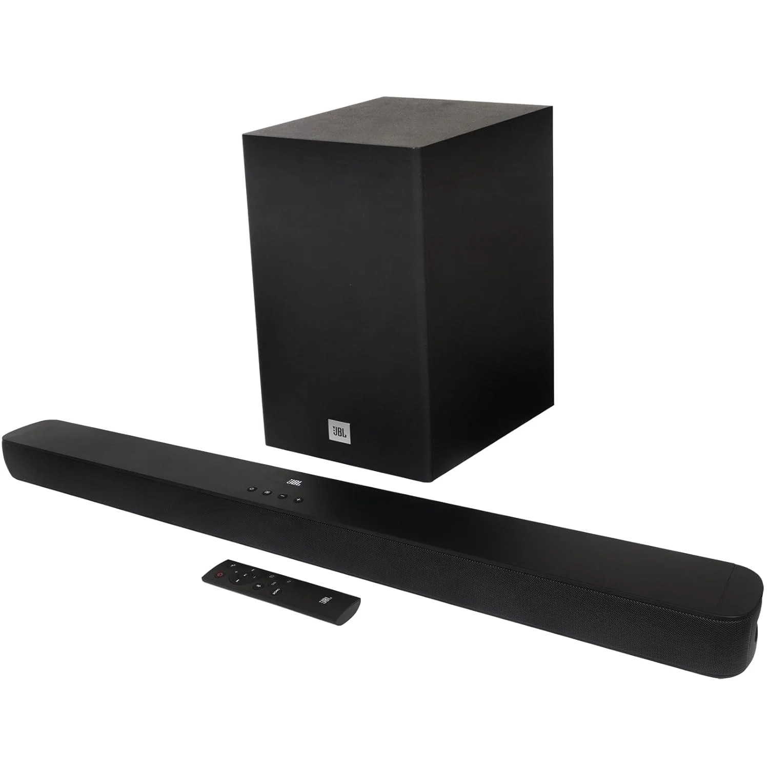 JBL Cinema SB180, Wireless Subwoofer for Extra Deep Bass, 2.1 Channel Home Theatre with Remote, HDMI ARC, Bluetooth &amp; Optical Connectivity (220W)